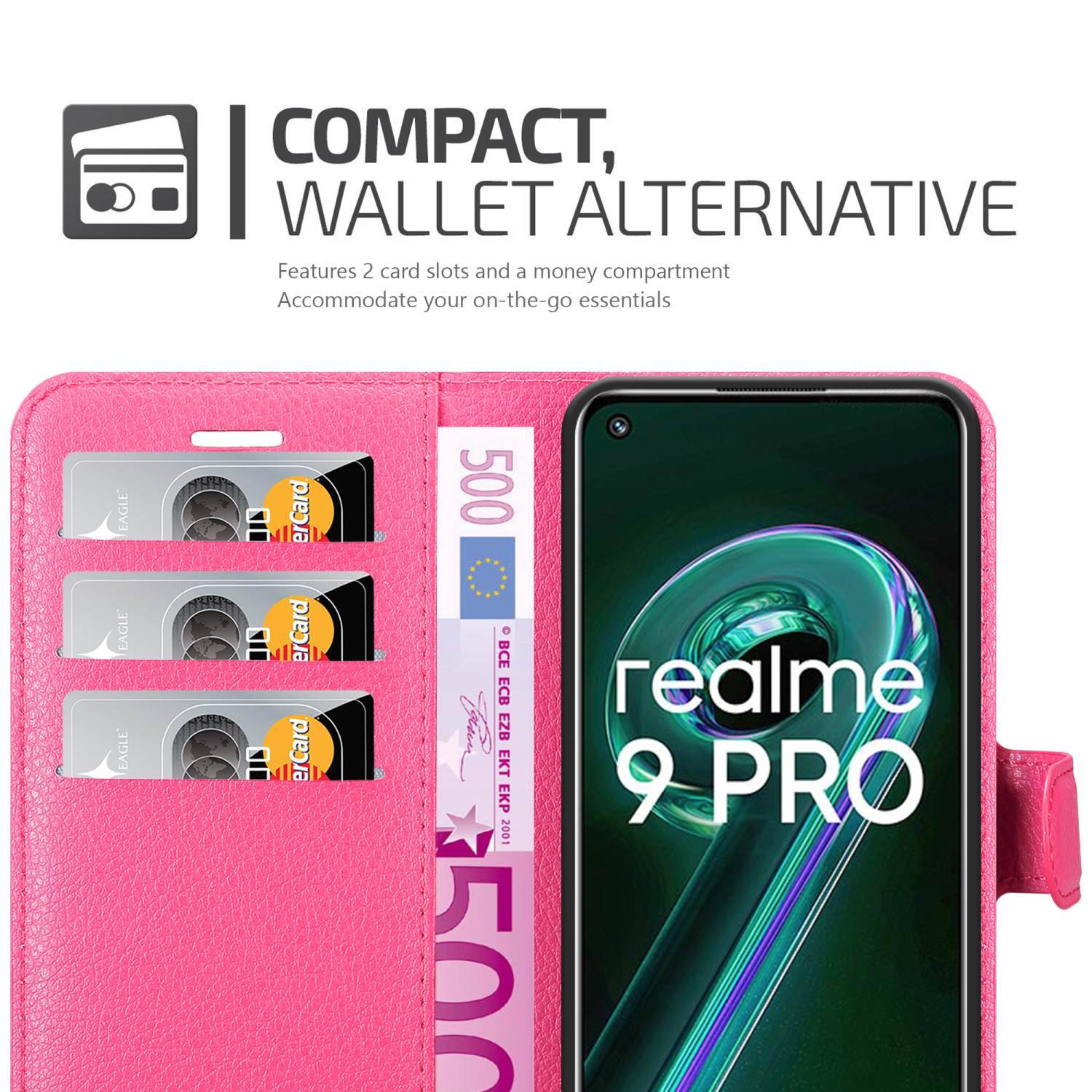 Cadorabo Hülle für Realme 9 5G / 9 PRO / V25 / Q5 / OnePlus Nord CE 2 LITE 5G Schutz Hülle in Pink Handyhülle Etui Case