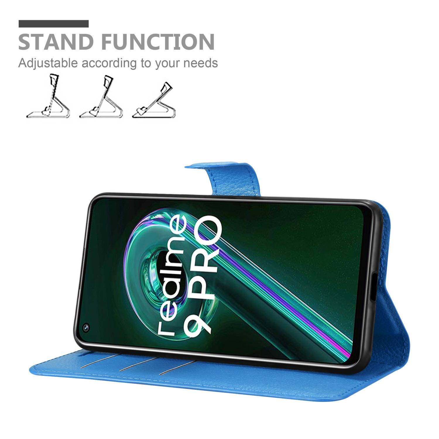 Cadorabo Hülle für Realme 9 5G / 9 PRO / V25 / Q5 / OnePlus Nord CE 2 LITE 5G Schutz Hülle in Blau Handyhülle Etui Case