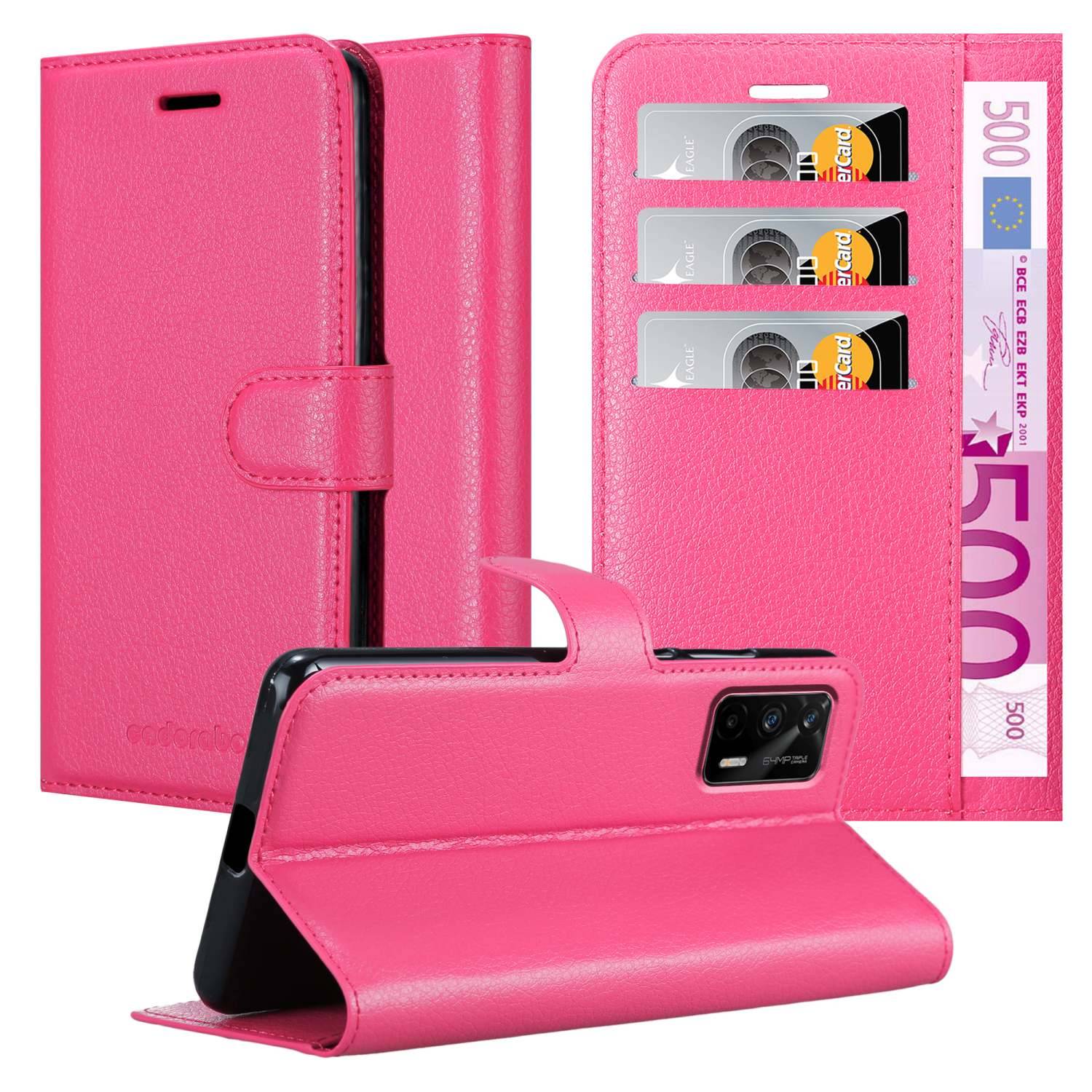 Cadorabo Hülle für Realme GT / GT Neo 2T / Q3 PRO Schutz Hülle in Pink Handyhülle Etui Case Cover Magnetverschluss