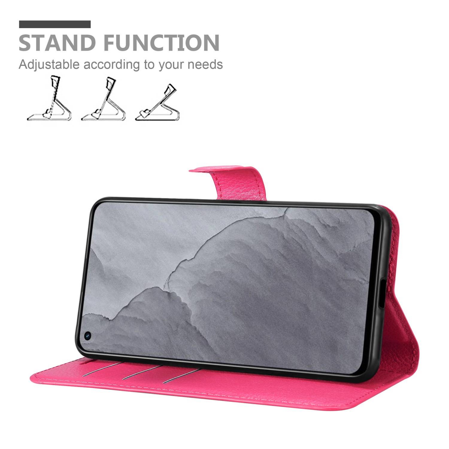 Cadorabo Hülle für Realme GT Master Schutz Hülle in Pink Handyhülle Etui Case Cover Magnetverschluss