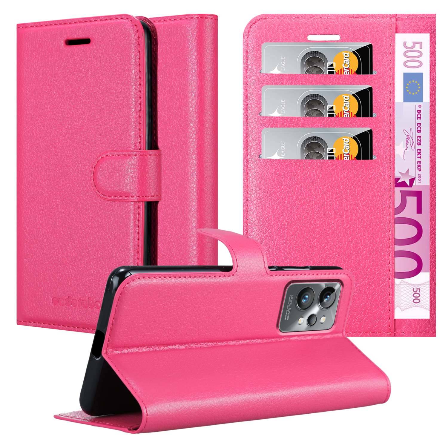 Cadorabo Hülle für Realme GT 2 PRO Schutz Hülle in Pink Handyhülle Etui Case Cover Magnetverschluss