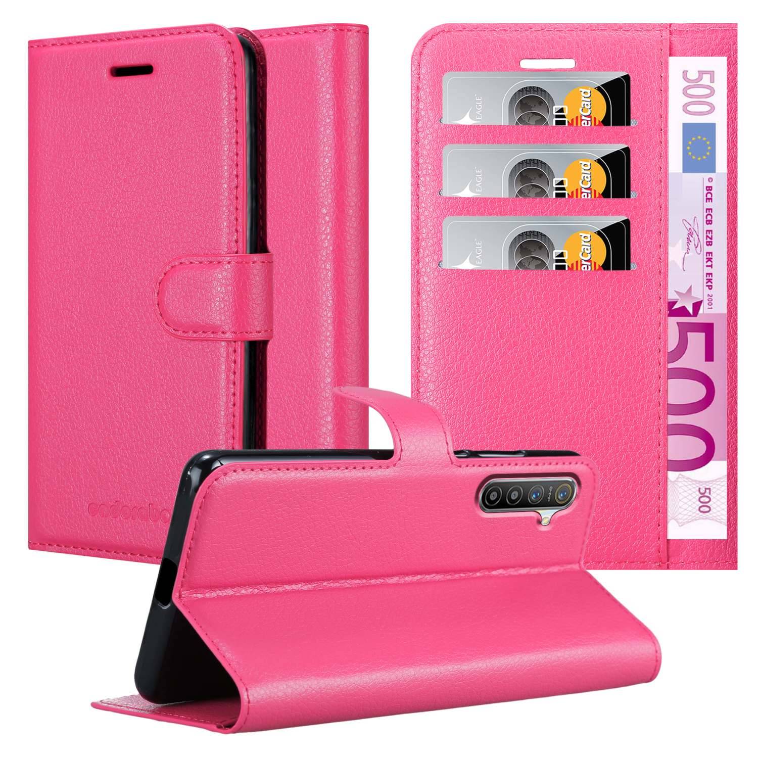 Cadorabo Hülle für Realme X2 / XT / Oppo K5 Schutz Hülle in Pink Handyhülle Etui Case Cover Magnetverschluss