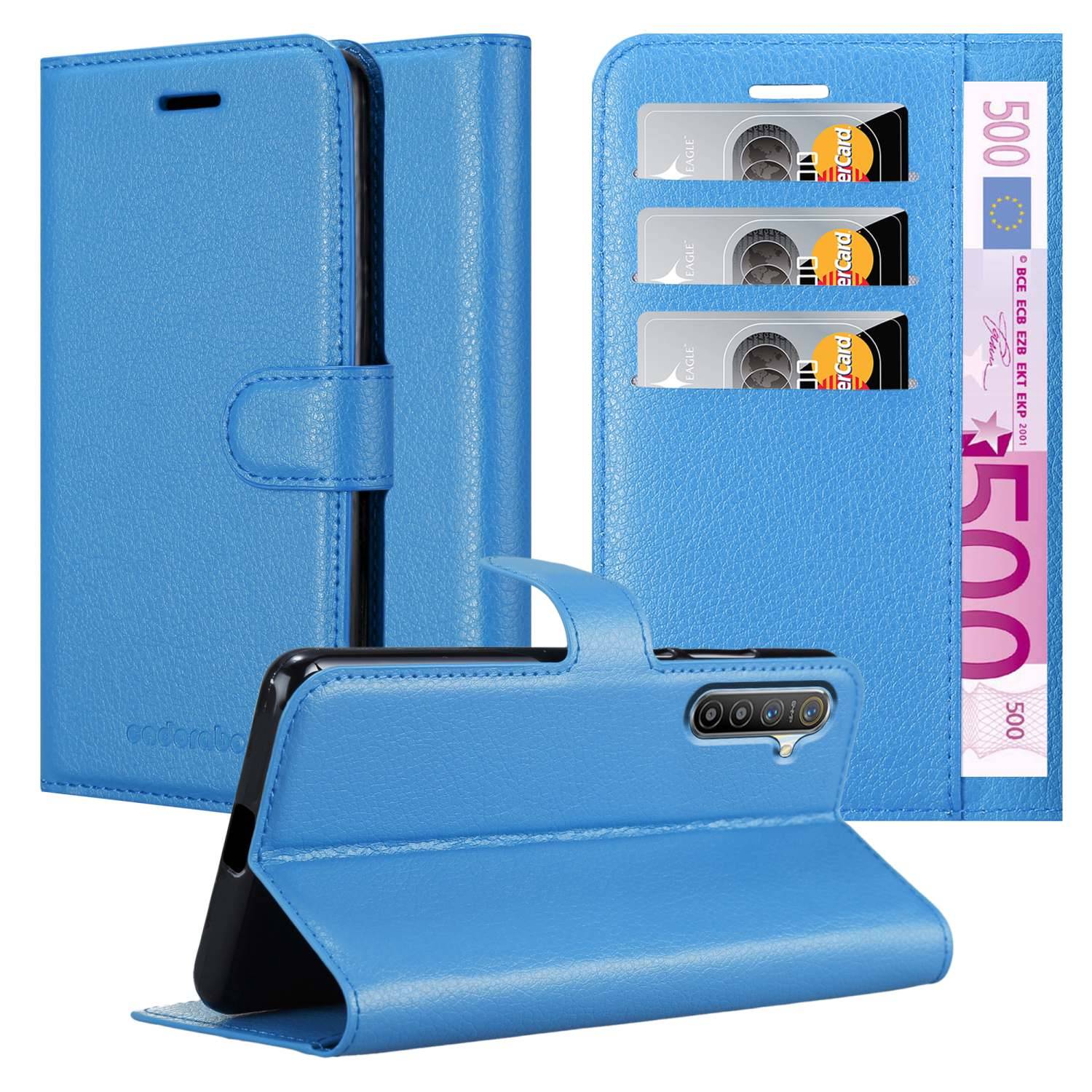 Cadorabo Hülle für Realme X2 / XT / Oppo K5 Schutz Hülle in Blau Handyhülle Etui Case Cover Magnetverschluss