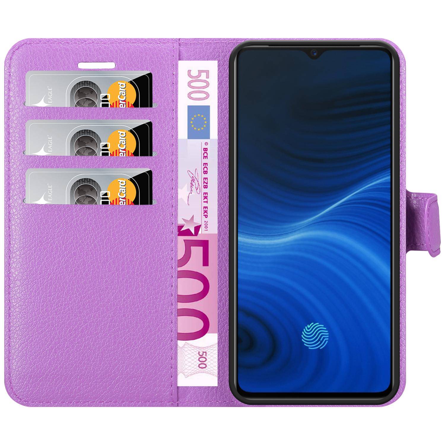 Cadorabo Hülle für Realme X2 PRO / Oppo Reno Ace Schutz Hülle in Lila Handyhülle Etui Case Cover Magnetverschluss