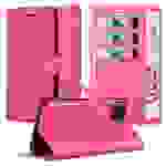 Cadorabo Hülle für Samsung Galaxy M33 5G Schutz Hülle in Pink Handyhülle Etui Case Cover Magnetverschluss