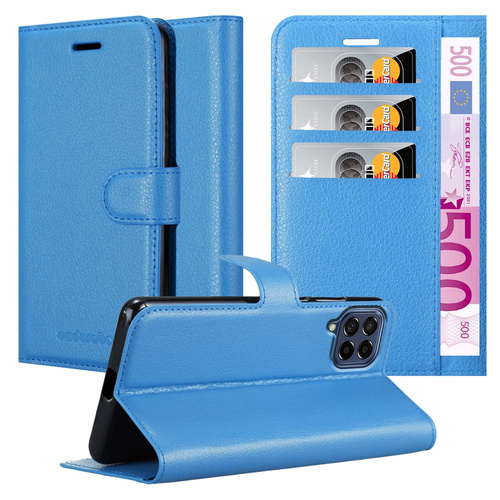 Cadorabo Hülle für Samsung Galaxy M53 5G Schutz Hülle in Blau Handyhülle Etui Case Cover Magnetverschluss