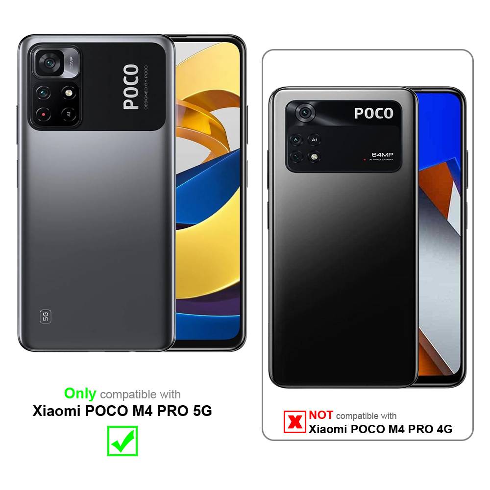 Cadorabo Hülle für Xiaomi POCO M4 PRO 5G Schutz Hülle in Blau Handyhülle Etui Case Cover Magnetverschluss