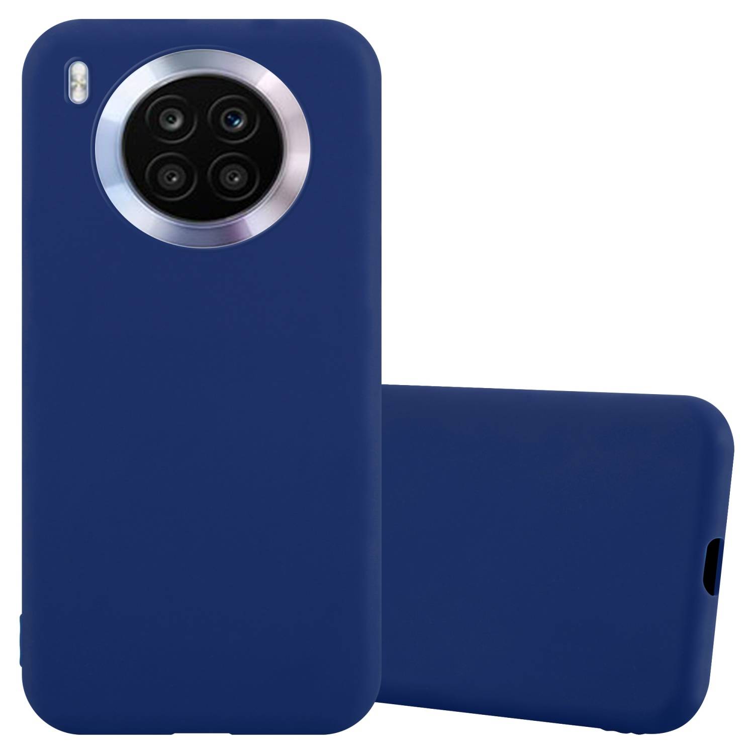 Cadorabo Hülle für Honor 50 LITE Schutzhülle in Blau Handyhülle TPU Silikon Etui Case Cover