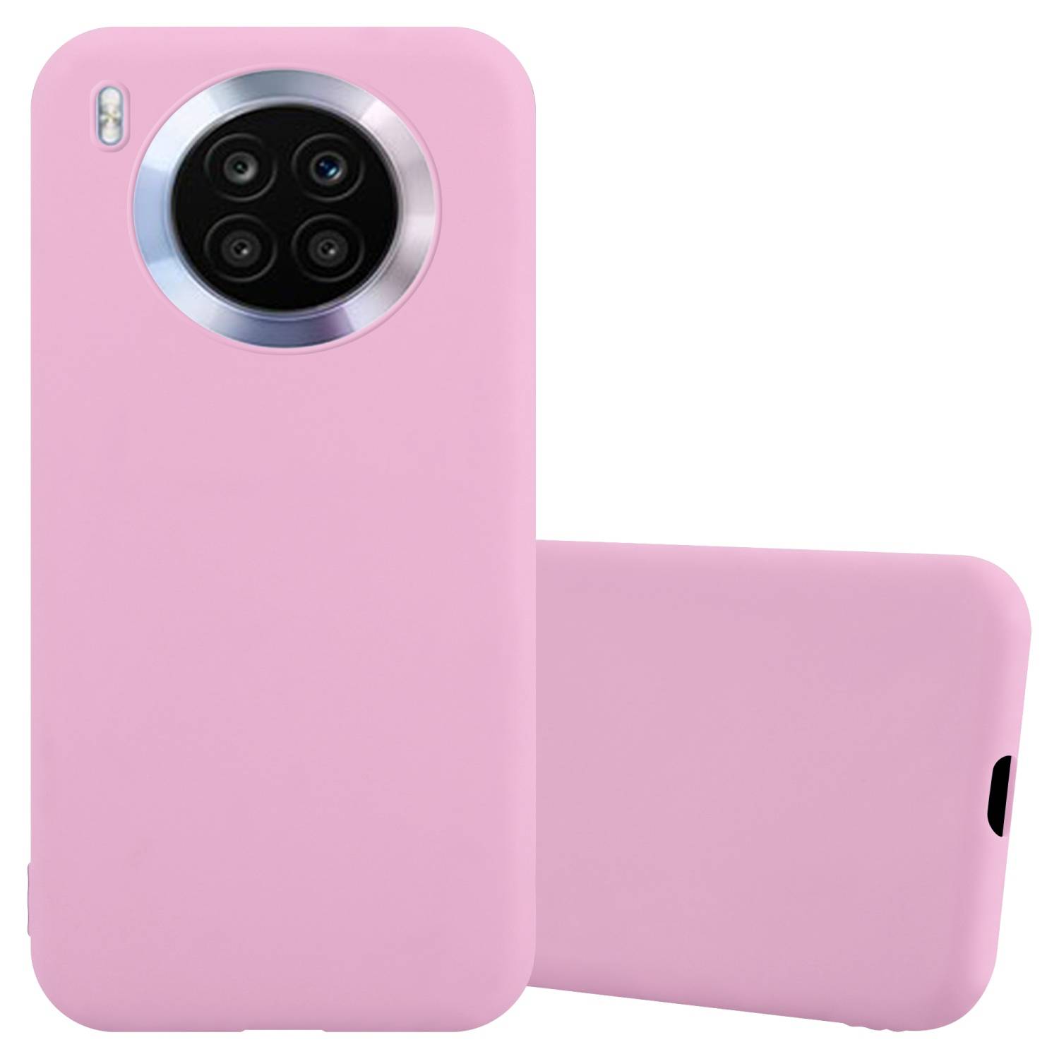 Cadorabo Hülle für Honor 50 LITE Schutzhülle in Rosa Handyhülle TPU Silikon Etui Case Cover