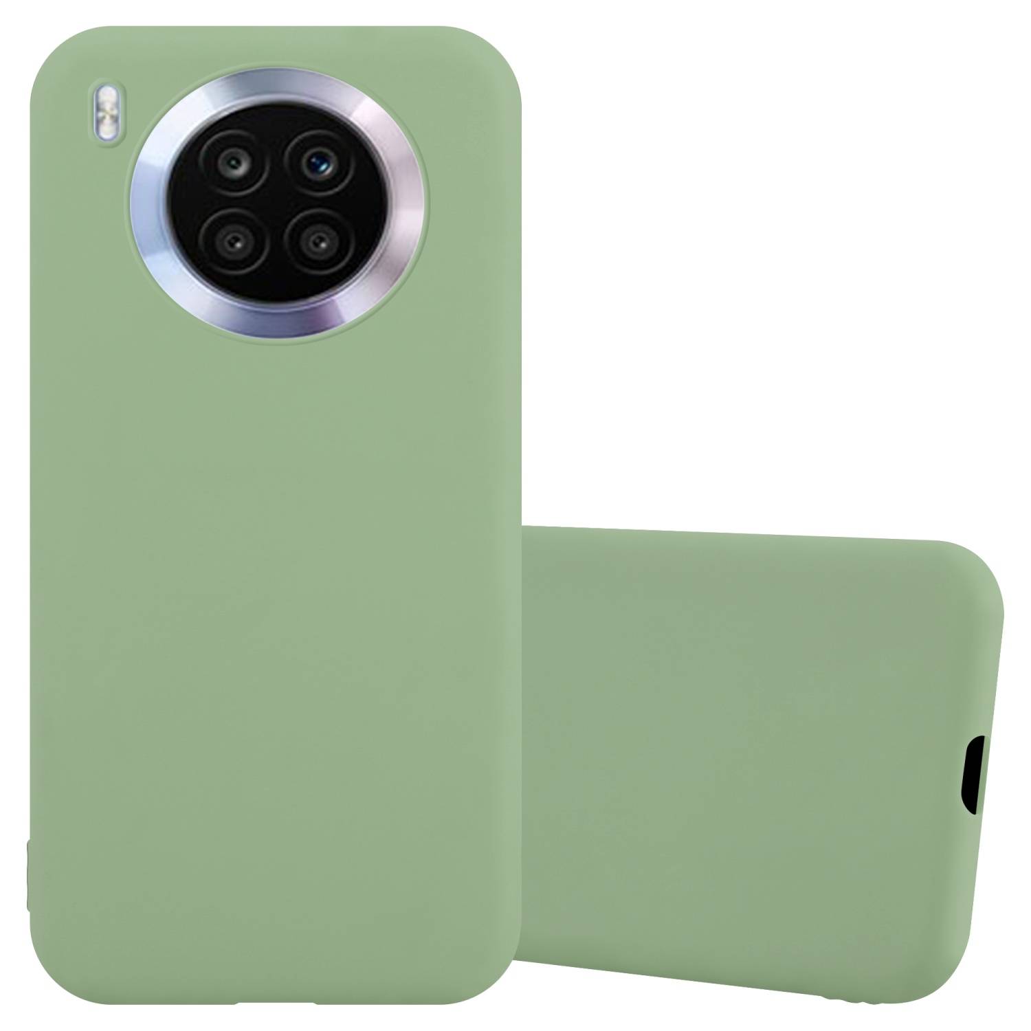Cadorabo Hülle für Honor 50 LITE Schutzhülle in Grün Handyhülle TPU Silikon Etui Case Cover