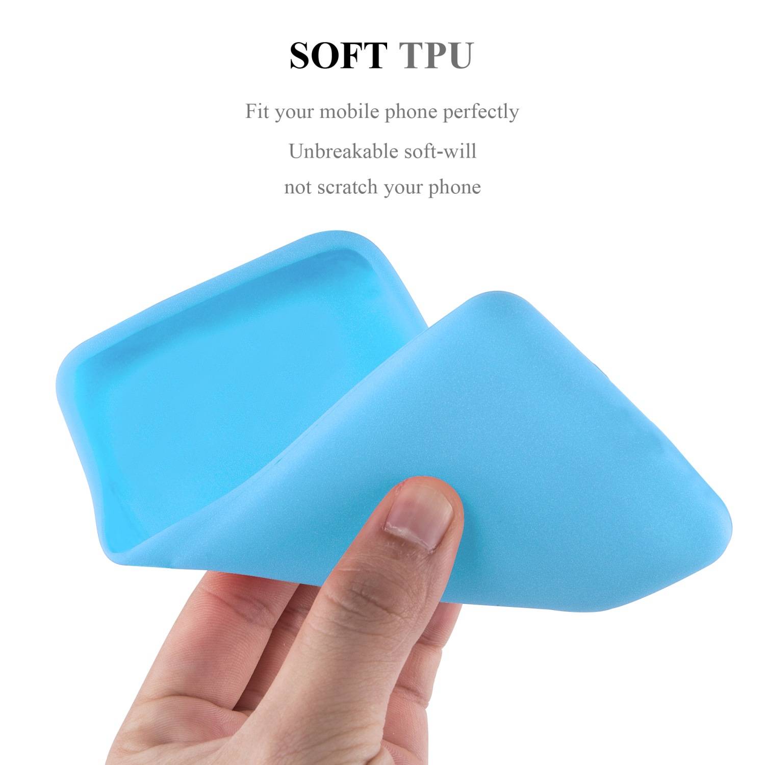 Cadorabo Hülle für Oppo A16s / A54s Schutzhülle in Blau Handyhülle TPU Silikon Etui Case Cover