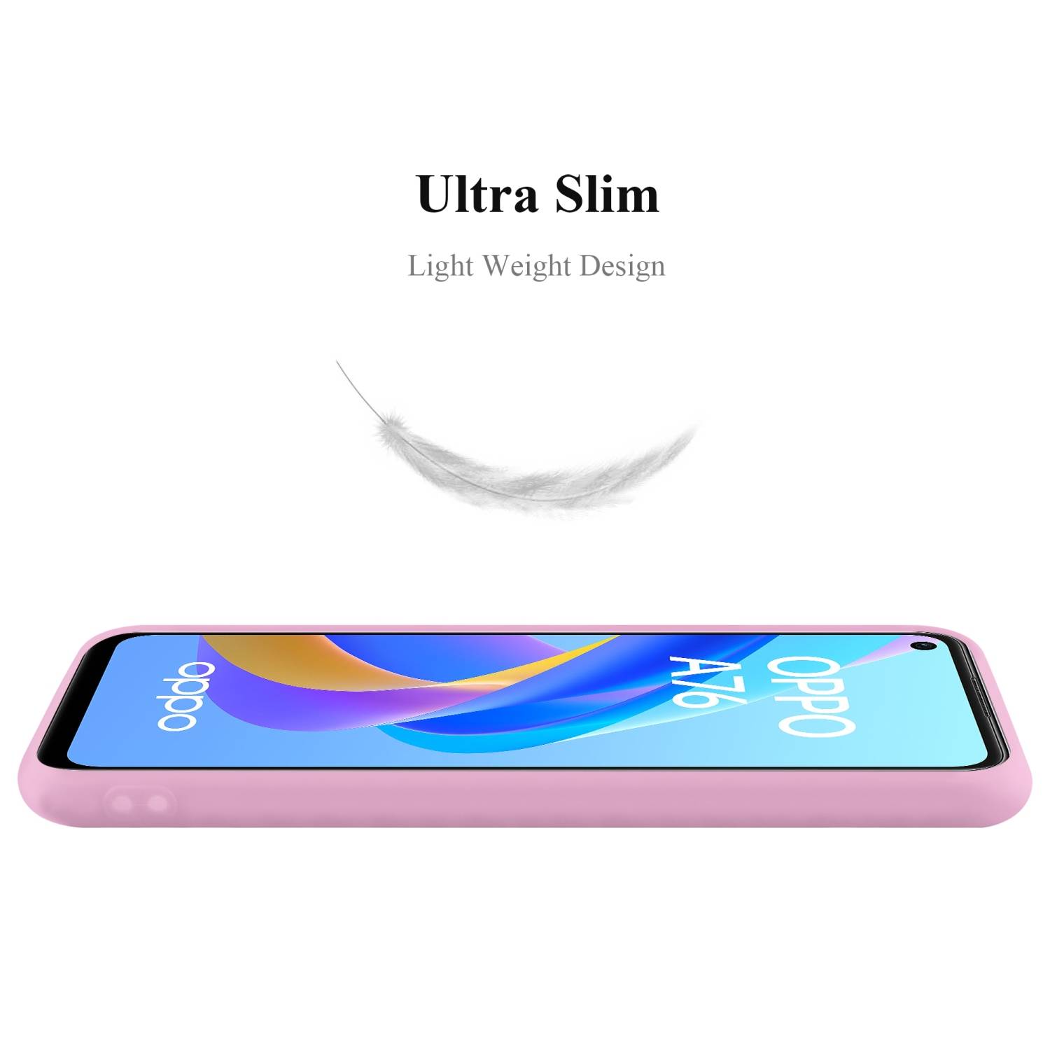 Cadorabo Hülle für Oppo A36 / A76 / A96 4G / K10 4G / Realme 9i Schutzhülle in Rosa Handyhülle TPU Silikon Etui Case