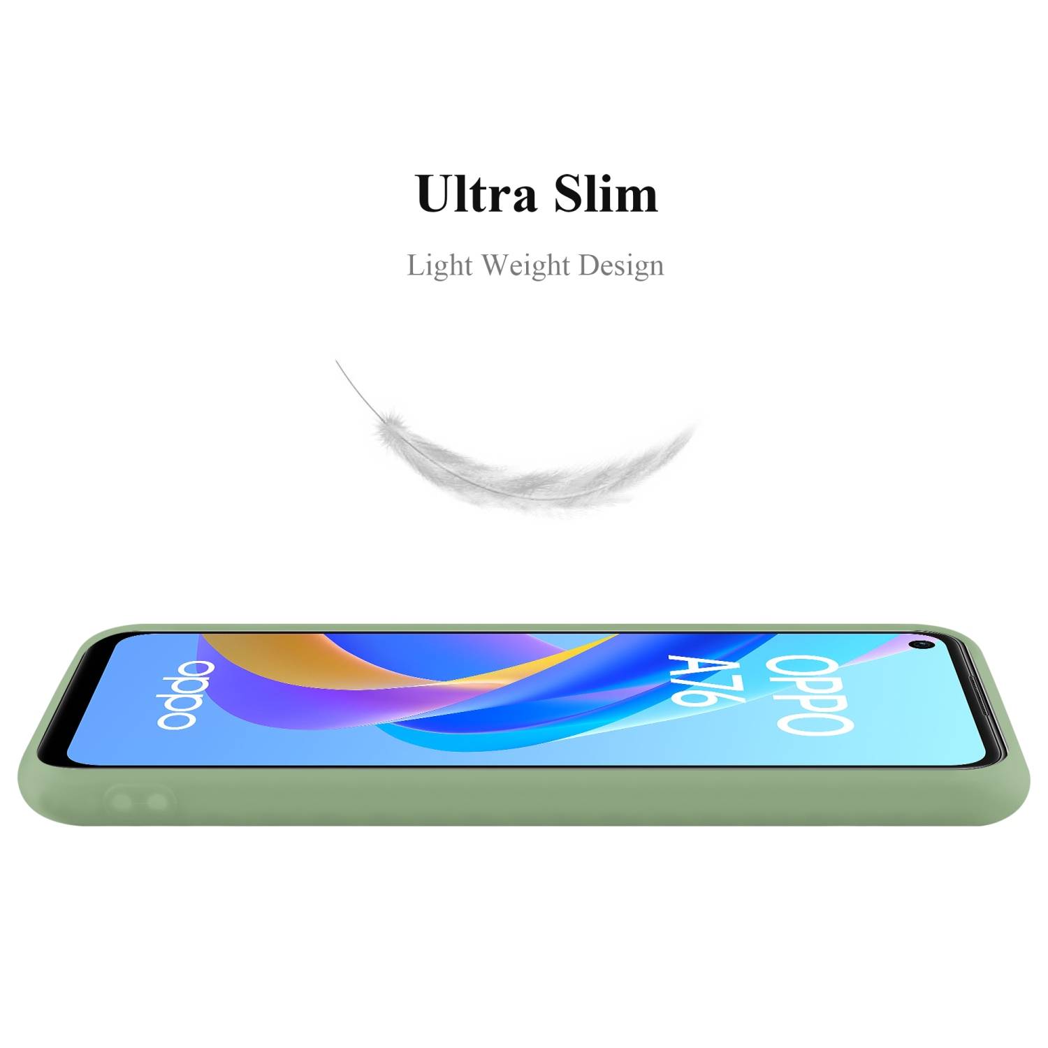 Cadorabo Hülle für Oppo A36 / A76 / A96 4G / K10 4G / Realme 9i Schutzhülle in Grün Handyhülle TPU Silikon Etui Case