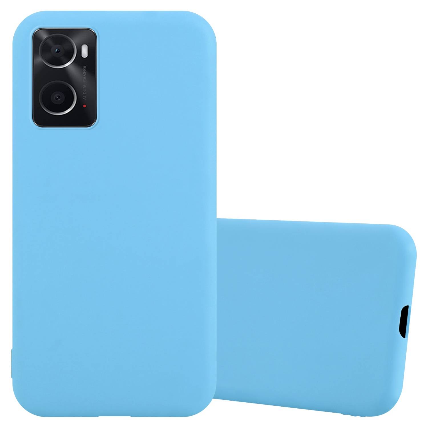 Cadorabo Hülle für Oppo A36 / A76 / A96 4G / K10 4G / Realme 9i Schutzhülle in Blau Handyhülle TPU Silikon Etui Case