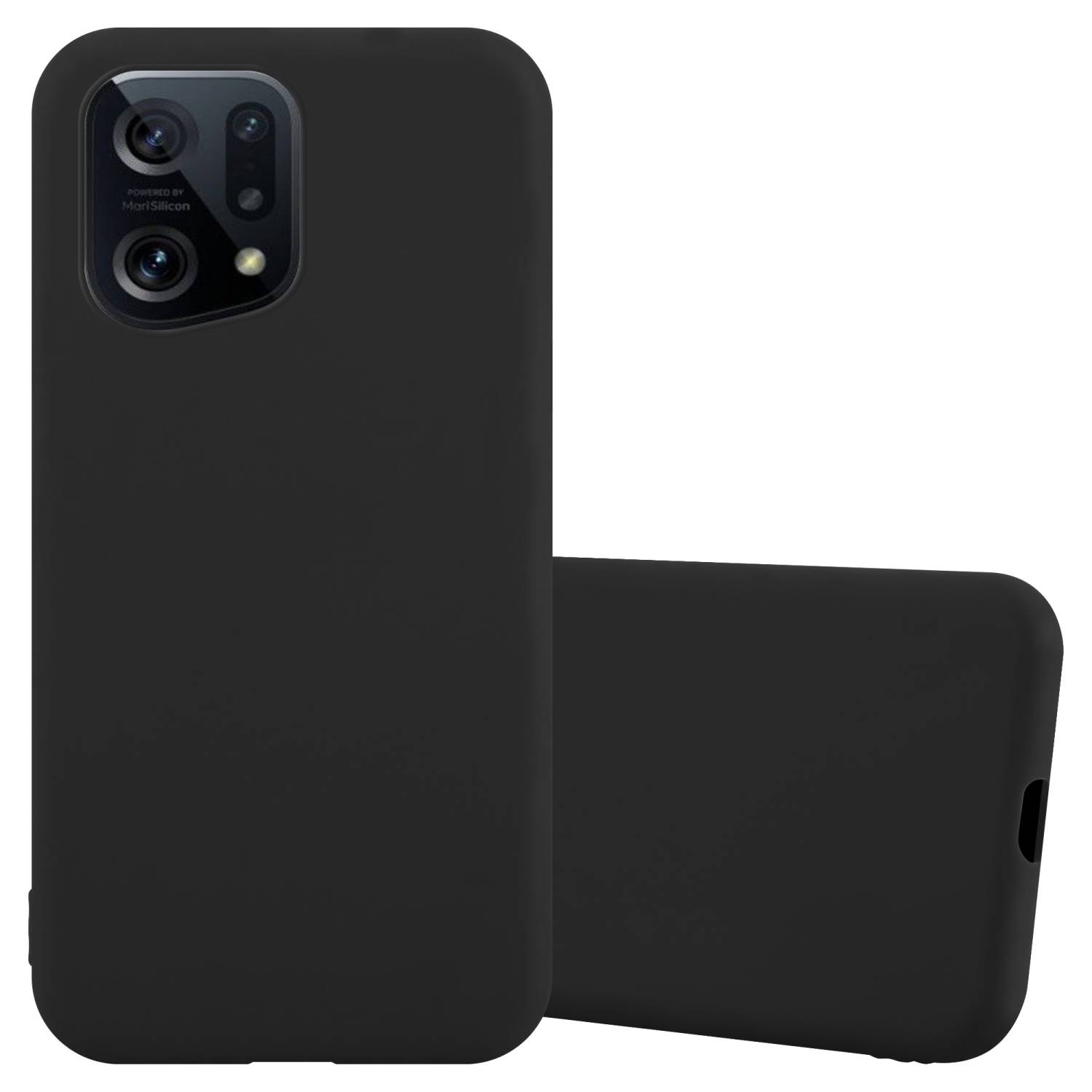 Cadorabo Hülle für Oppo FIND X5 Schutzhülle in Schwarz Handyhülle TPU Silikon Etui Case Cover