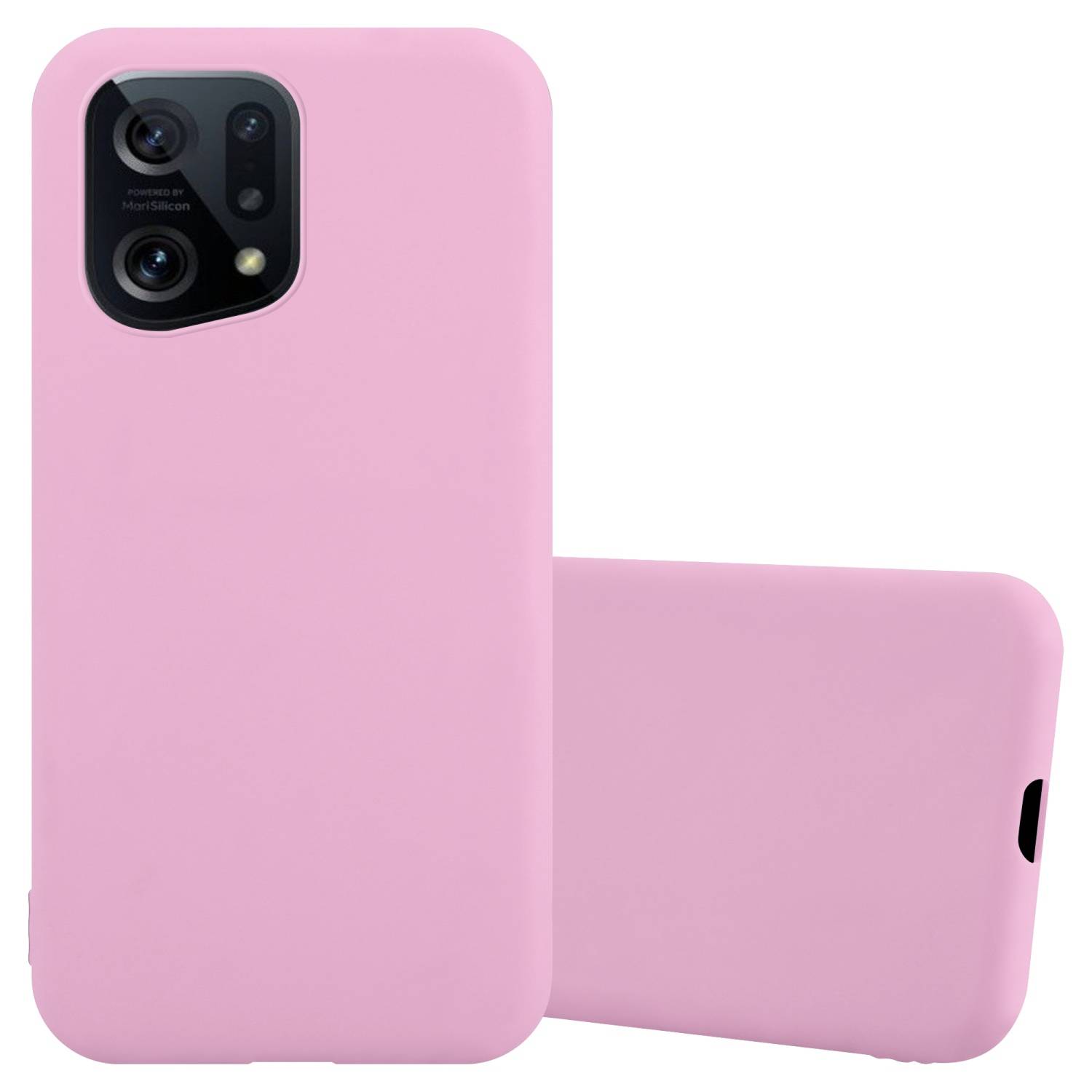 Cadorabo Hülle für Oppo FIND X5 Schutzhülle in Rosa Handyhülle TPU Silikon Etui Case Cover