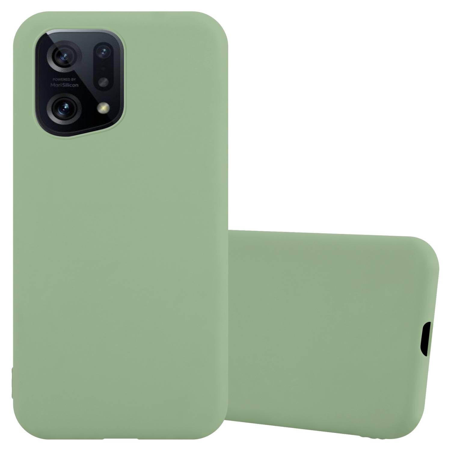 Cadorabo Hülle für Oppo FIND X5 Schutzhülle in Grün Handyhülle TPU Silikon Etui Case Cover