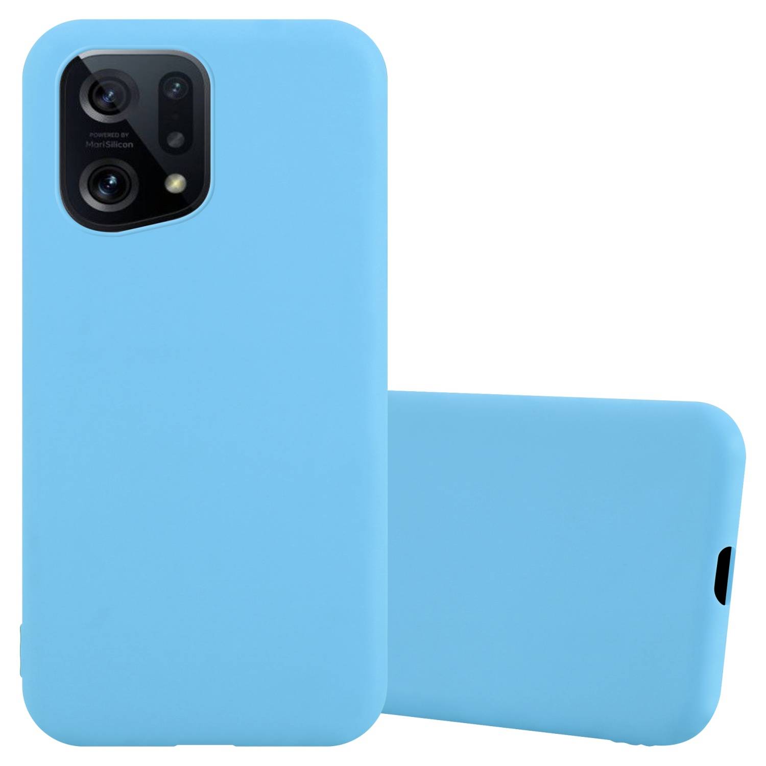 Cadorabo Hülle für Oppo FIND X5 Schutzhülle in Blau Handyhülle TPU Silikon Etui Case Cover