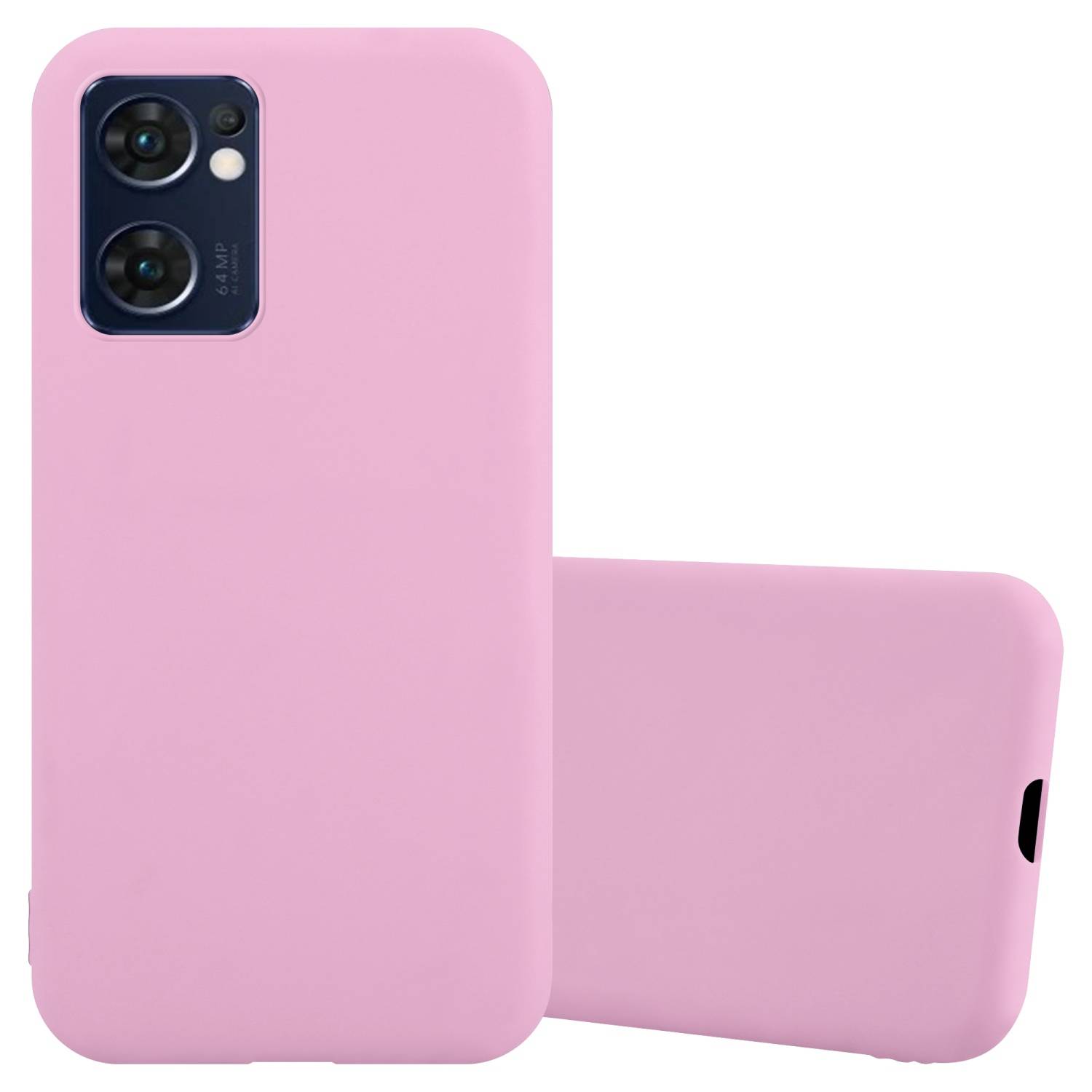 Cadorabo Hülle für Oppo FIND X5 LITE / Reno7 5G Schutzhülle in Rosa Handyhülle TPU Silikon Etui Case Cover