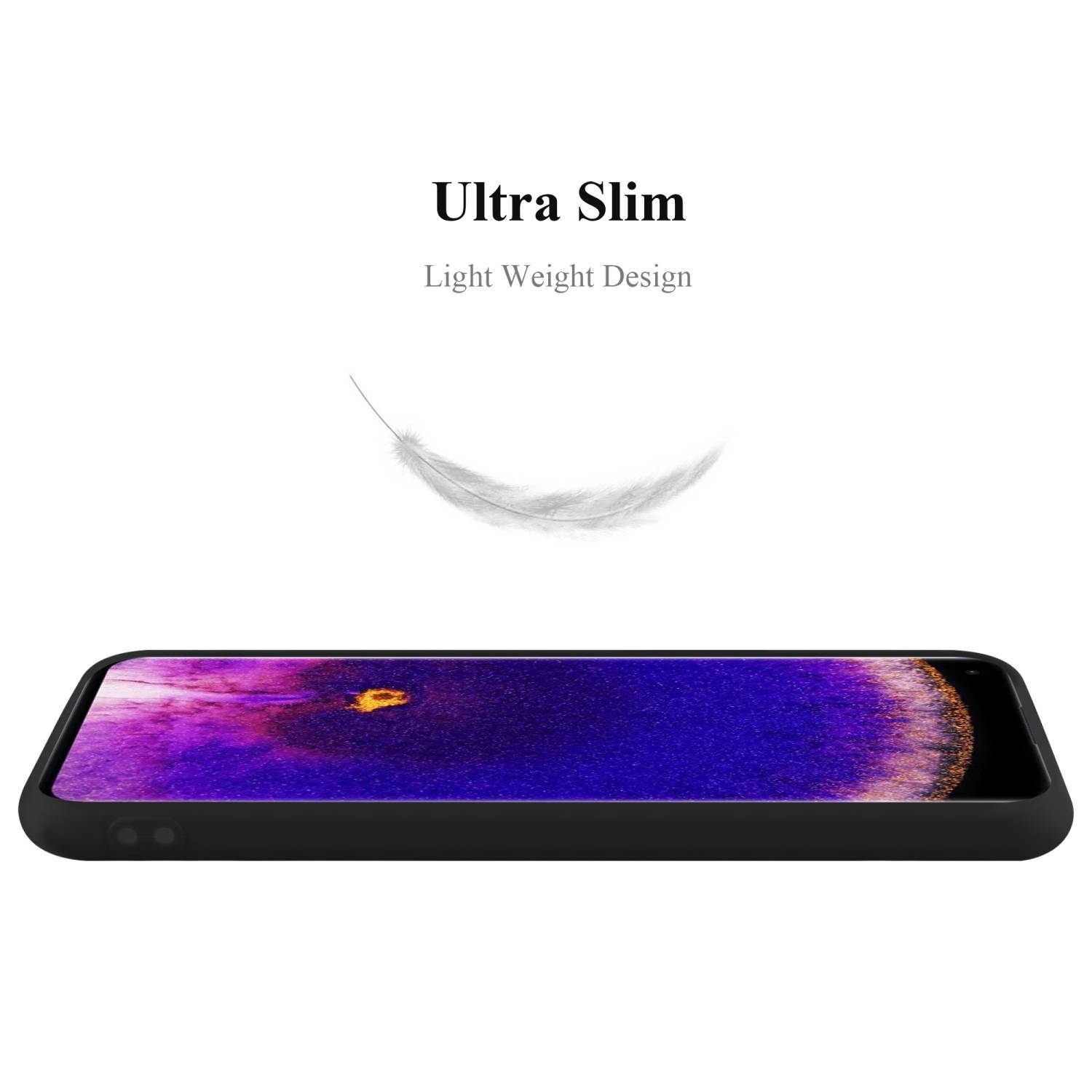 Cadorabo Hülle für Oppo FIND X5 PRO Schutzhülle in Schwarz Handyhülle TPU Silikon Etui Case Cover