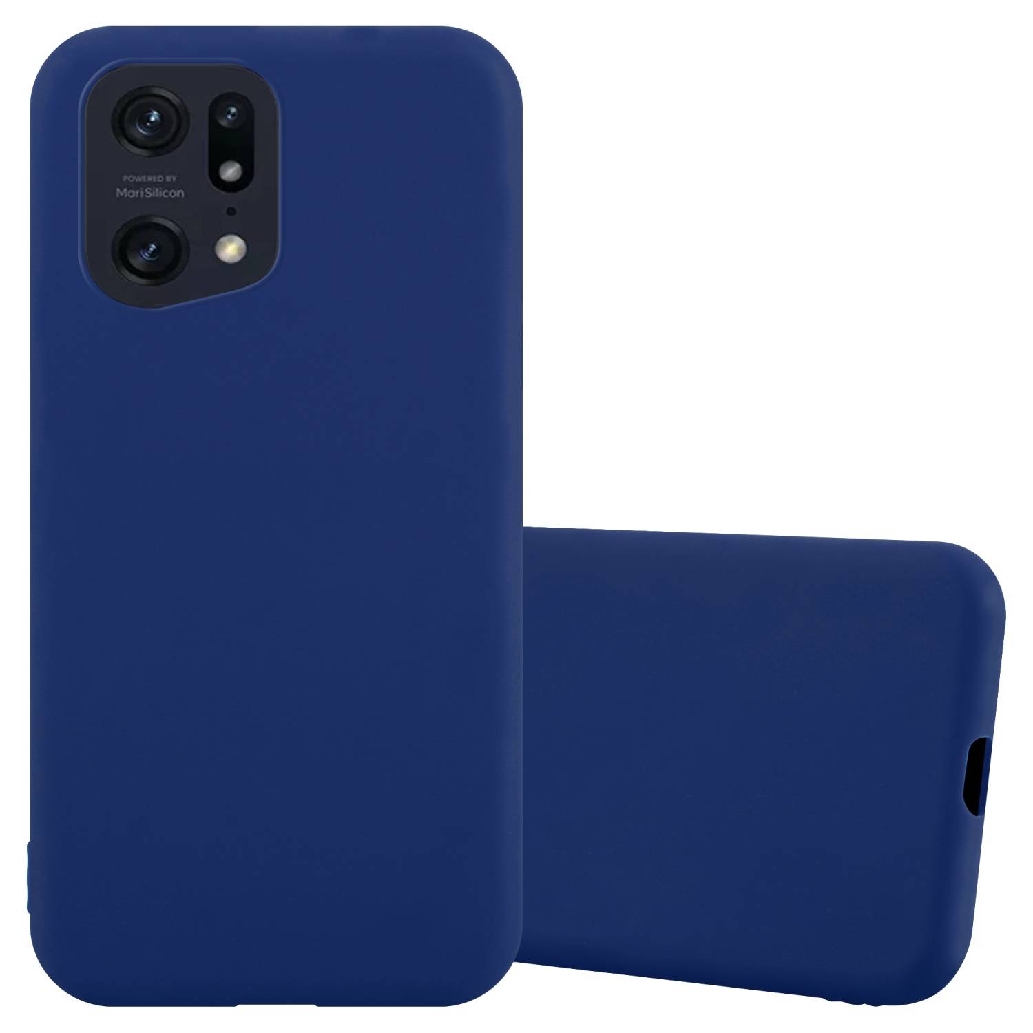 Cadorabo Hülle für Oppo FIND X5 PRO Schutzhülle in Blau Handyhülle TPU Silikon Etui Case Cover