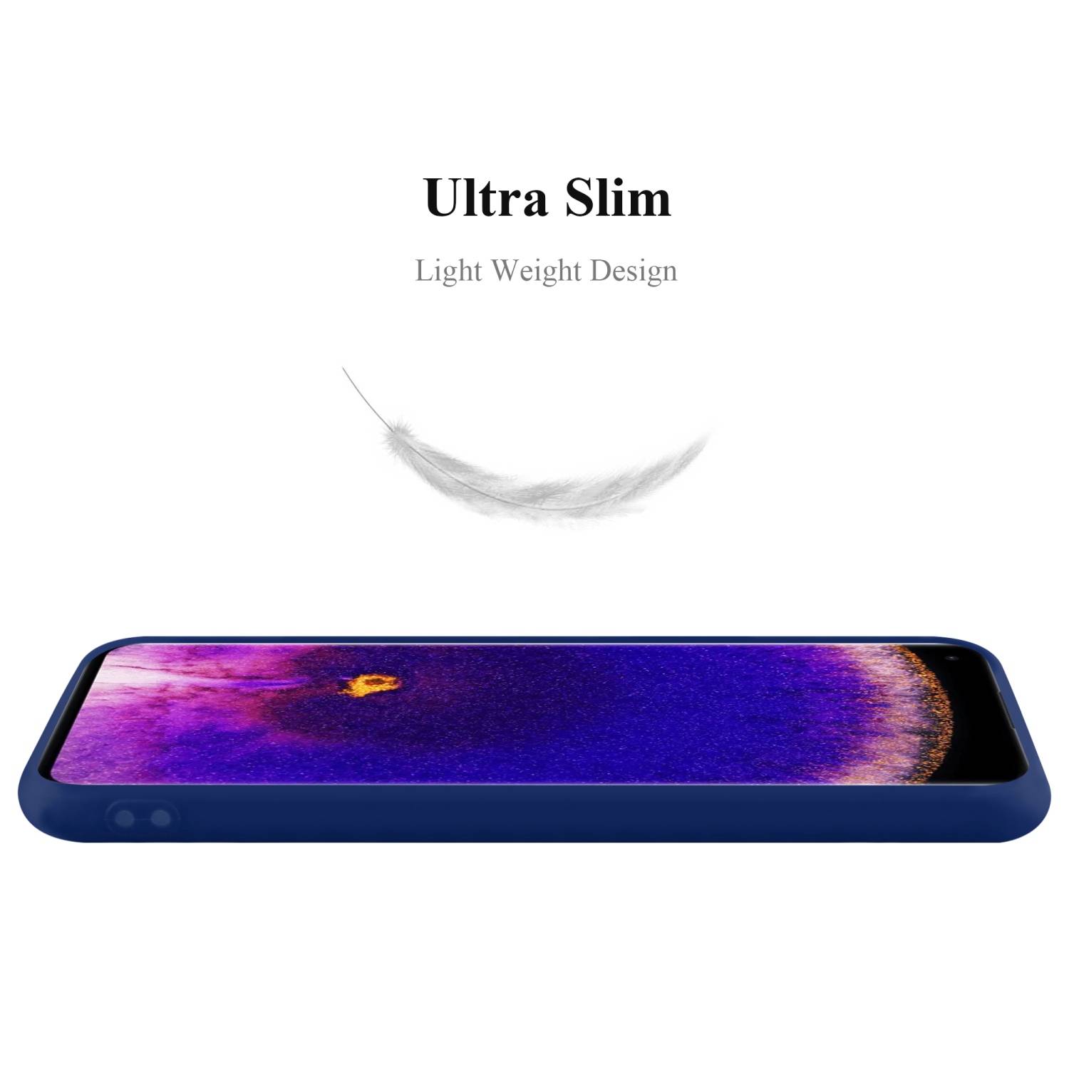 Cadorabo Hülle für Oppo FIND X5 PRO Schutzhülle in Blau Handyhülle TPU Silikon Etui Case Cover