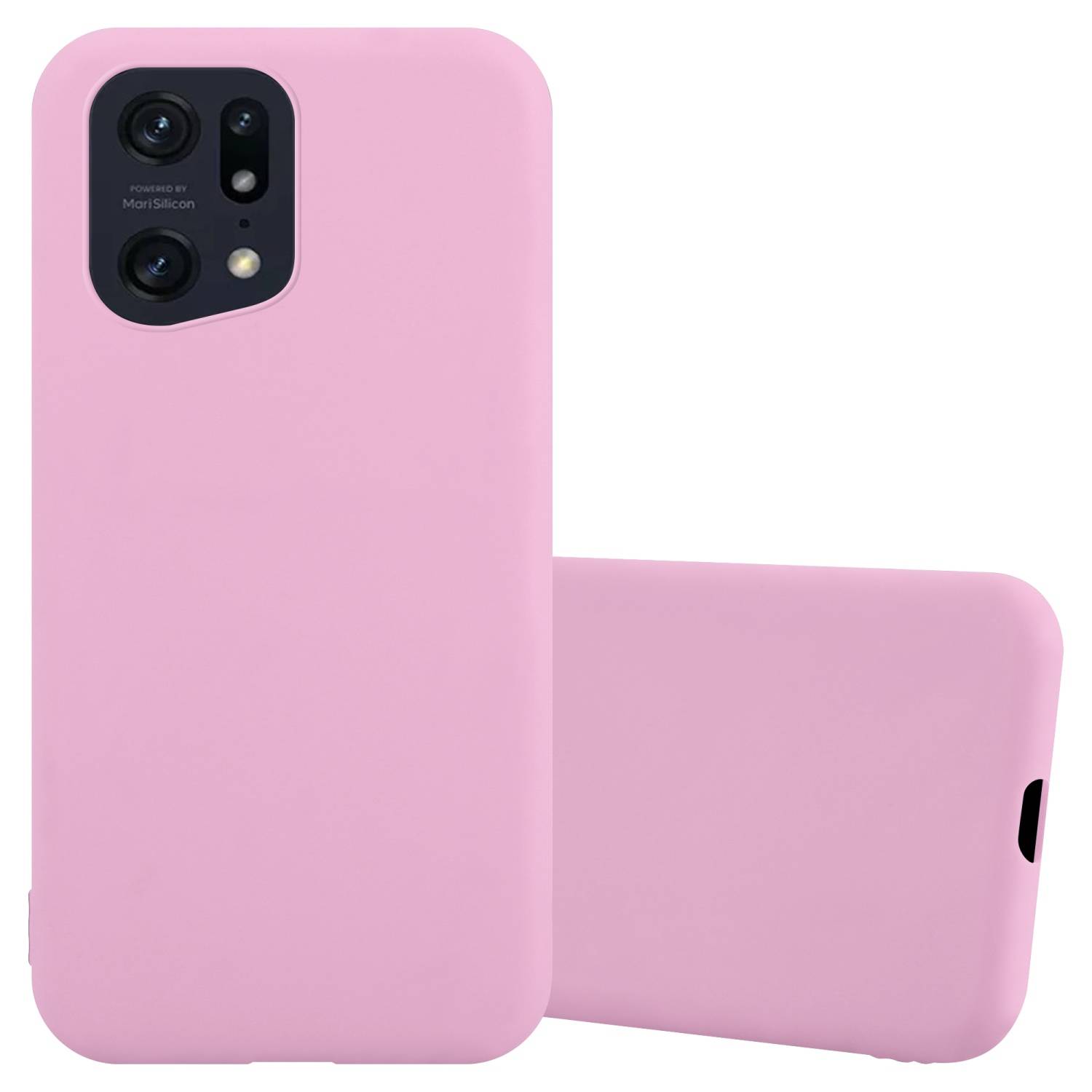 Cadorabo Hülle für Oppo FIND X5 PRO Schutzhülle in Rosa Handyhülle TPU Silikon Etui Case Cover