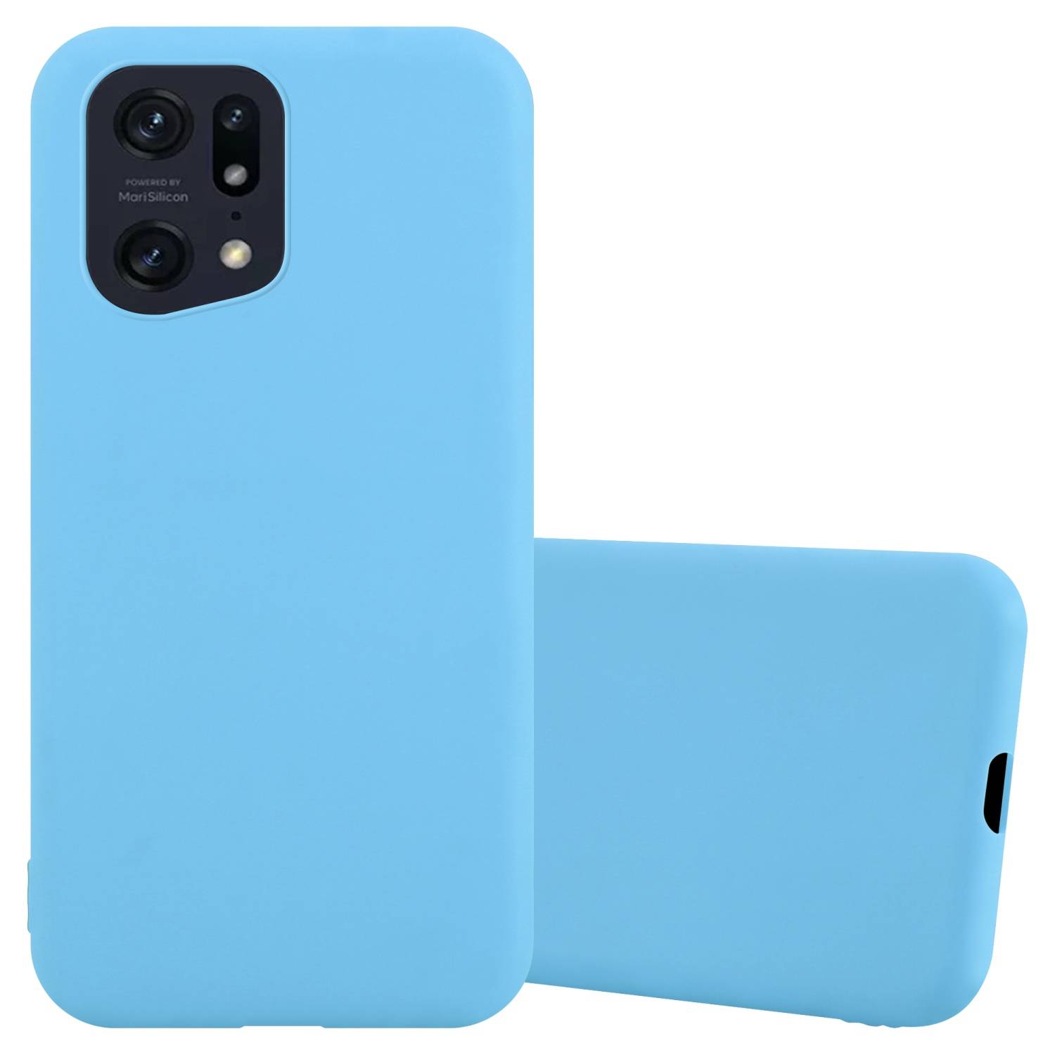 Cadorabo Hülle für Oppo FIND X5 PRO Schutzhülle in Blau Handyhülle TPU Silikon Etui Case Cover