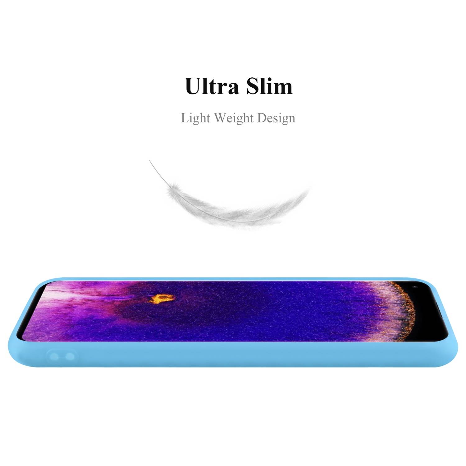 Cadorabo Hülle für Oppo FIND X5 PRO Schutzhülle in Blau Handyhülle TPU Silikon Etui Case Cover