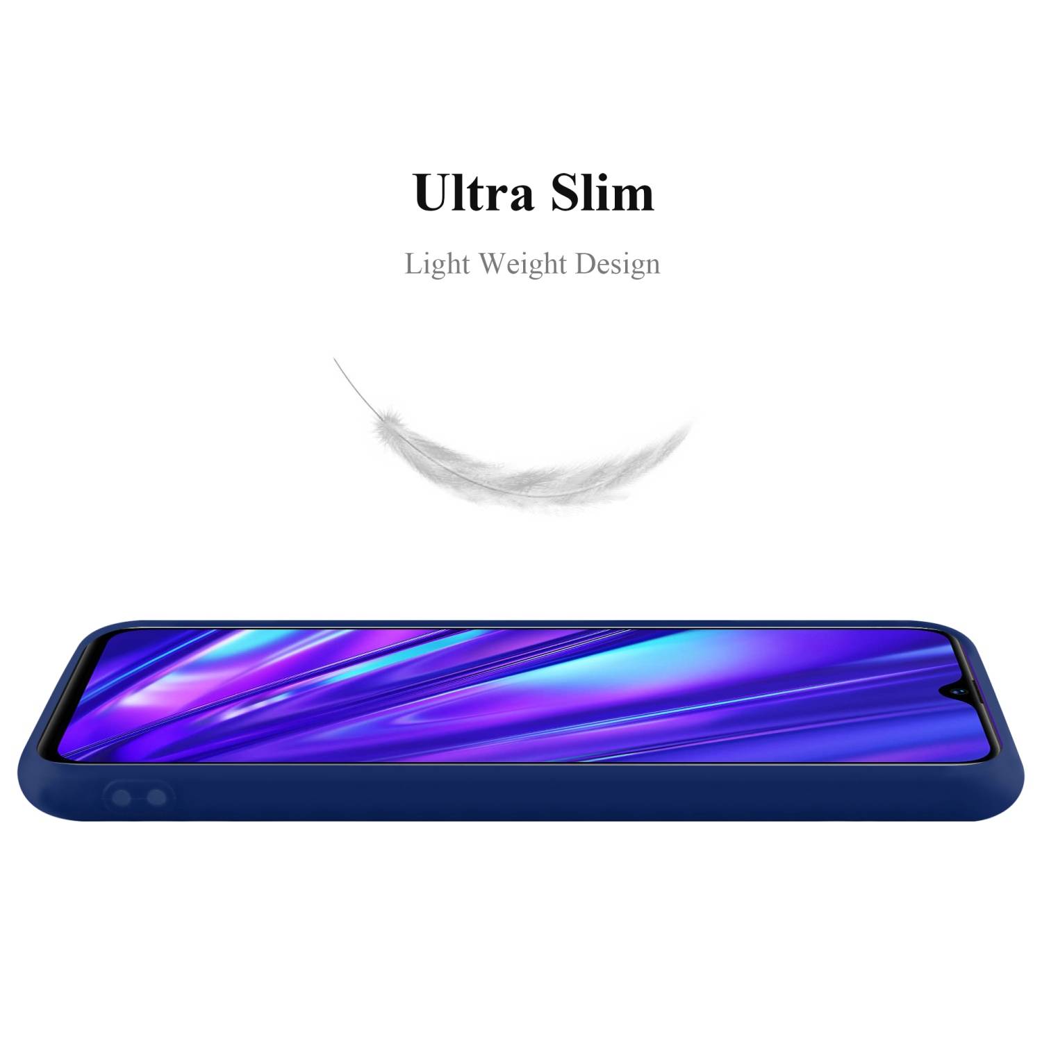 Cadorabo Hülle für Realme 5 / 5i / 6i / C3 Schutzhülle in Blau Handyhülle TPU Silikon Etui Case Cover