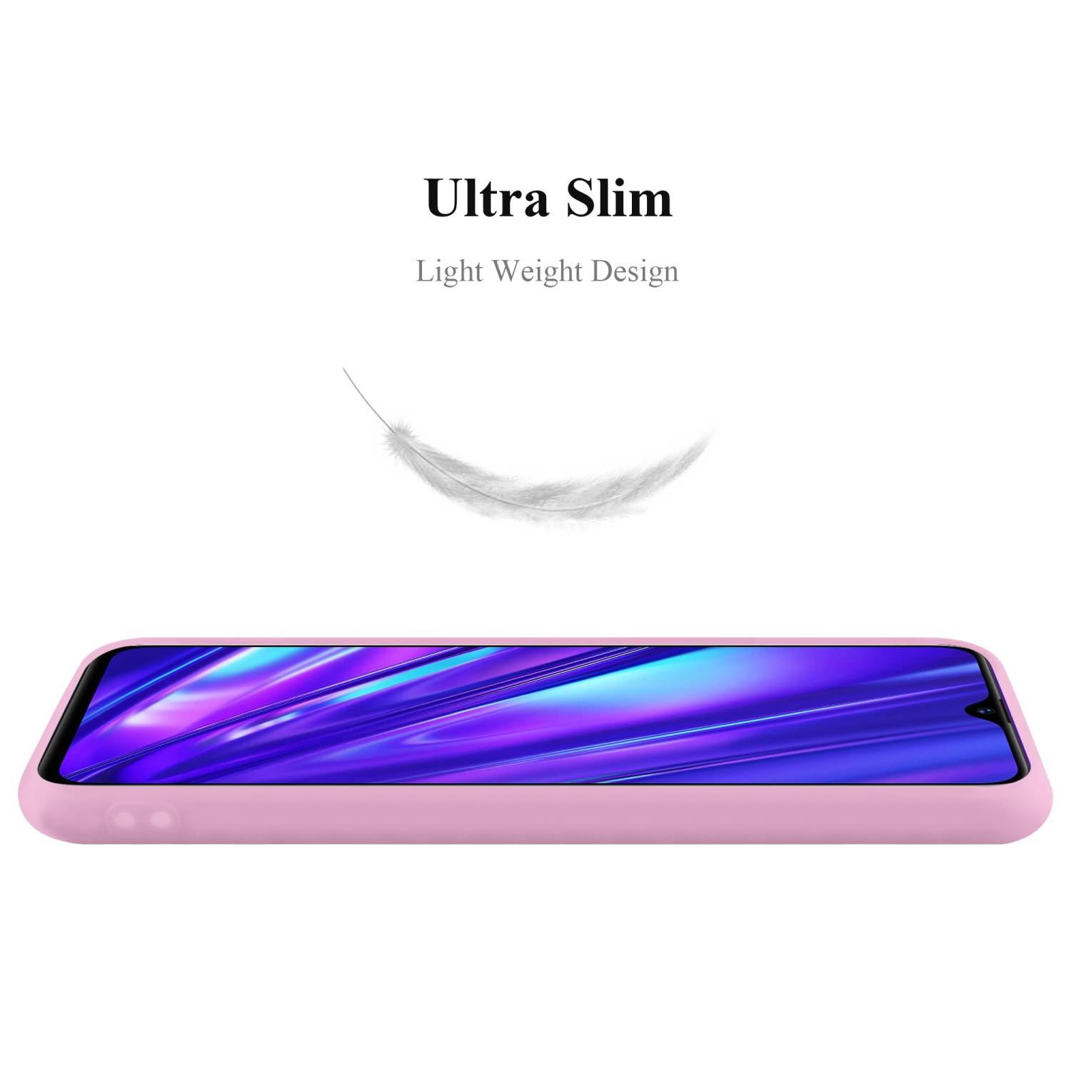 Cadorabo Hülle für Realme 5 / 5i / 6i / C3 Schutzhülle in Rosa Handyhülle TPU Silikon Etui Case Cover