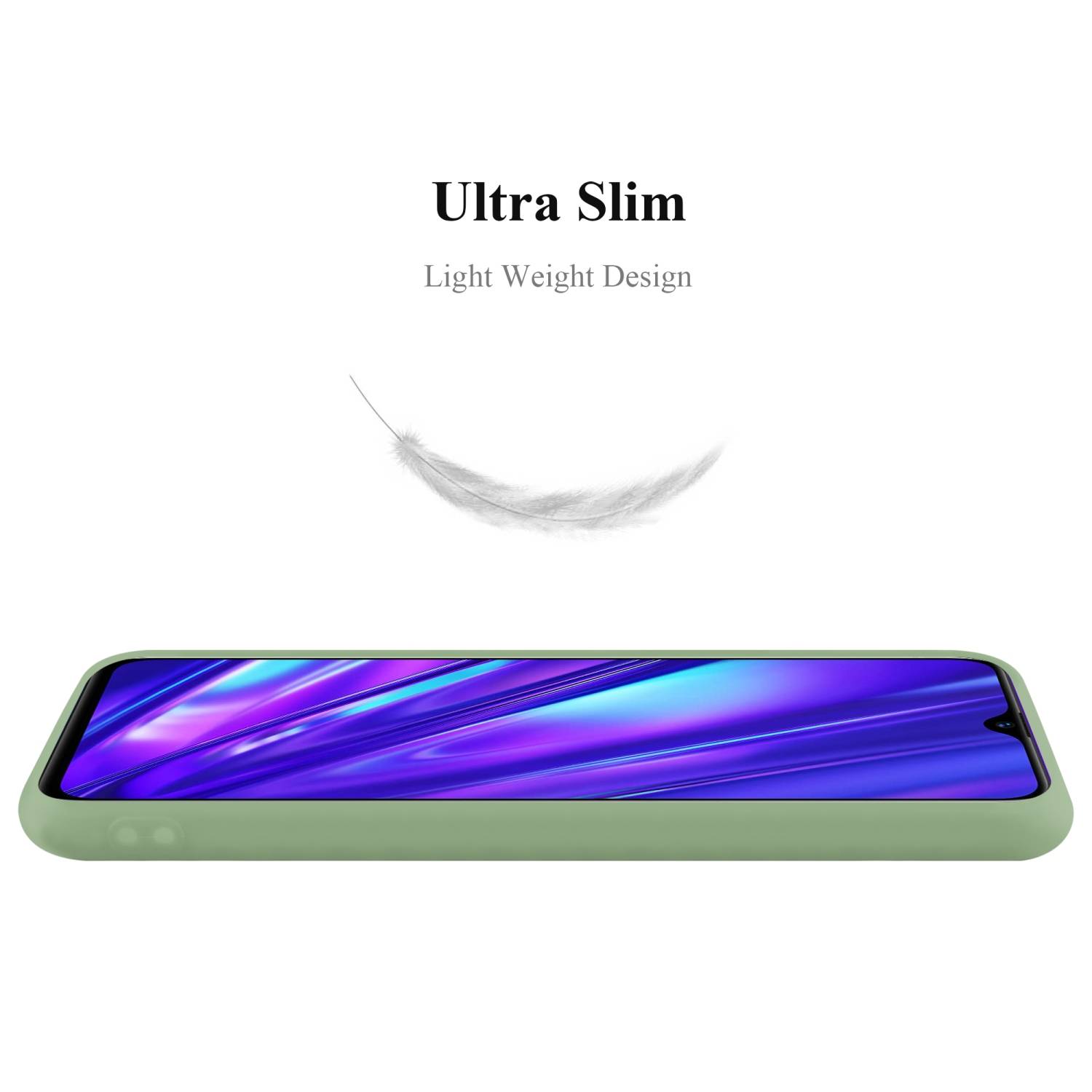 Cadorabo Hülle für Realme 5 / 5i / 6i / C3 Schutzhülle in Grün Handyhülle TPU Silikon Etui Case Cover