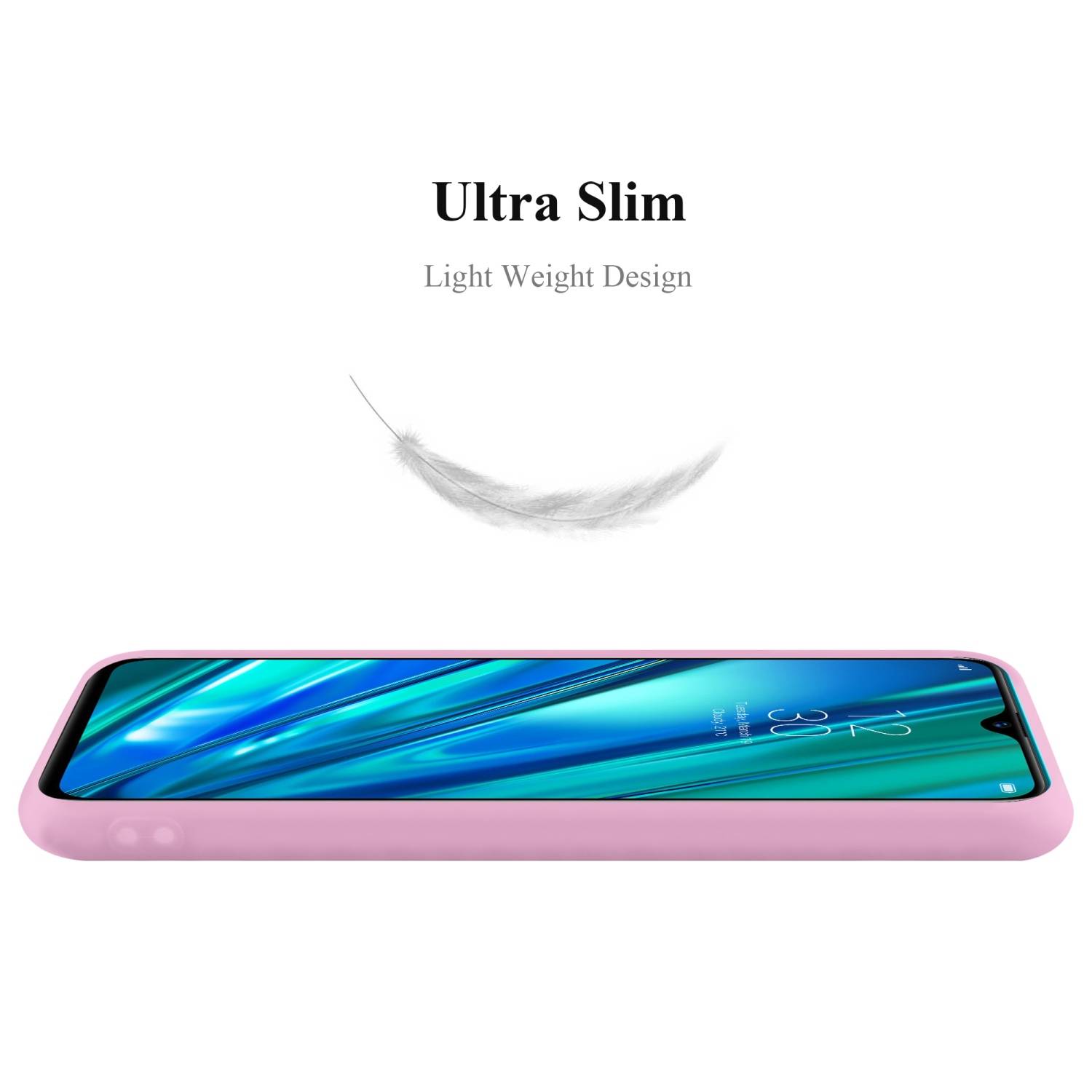 Cadorabo Hülle für Realme 5 PRO / Realme Q Schutzhülle in Rosa Handyhülle TPU Silikon Etui Case Cover