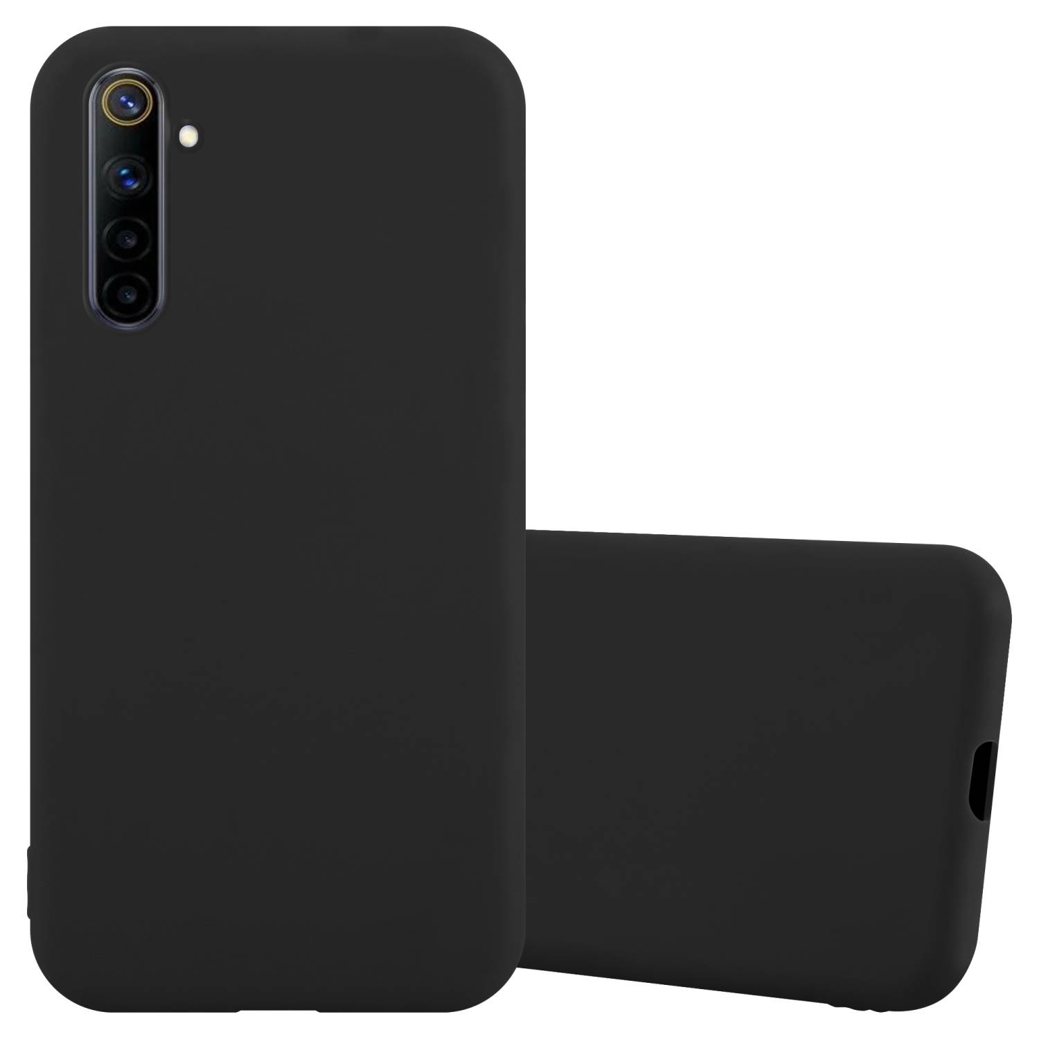 Cadorabo Hülle für Realme 6 4G / 6s Schutzhülle in Schwarz Handyhülle TPU Silikon Etui Case Cover