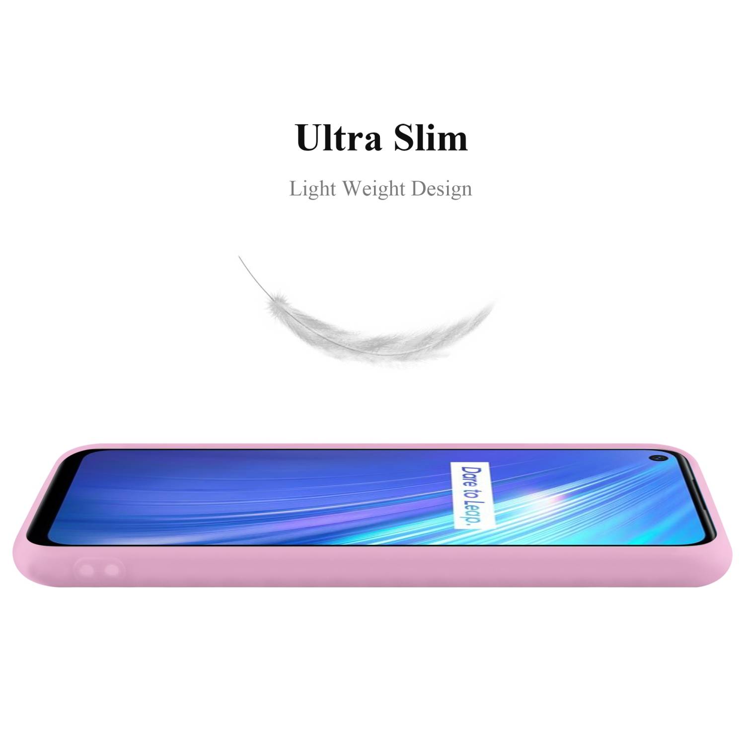 Cadorabo Hülle für Realme 6 4G / 6s Schutzhülle in Rosa Handyhülle TPU Silikon Etui Case Cover