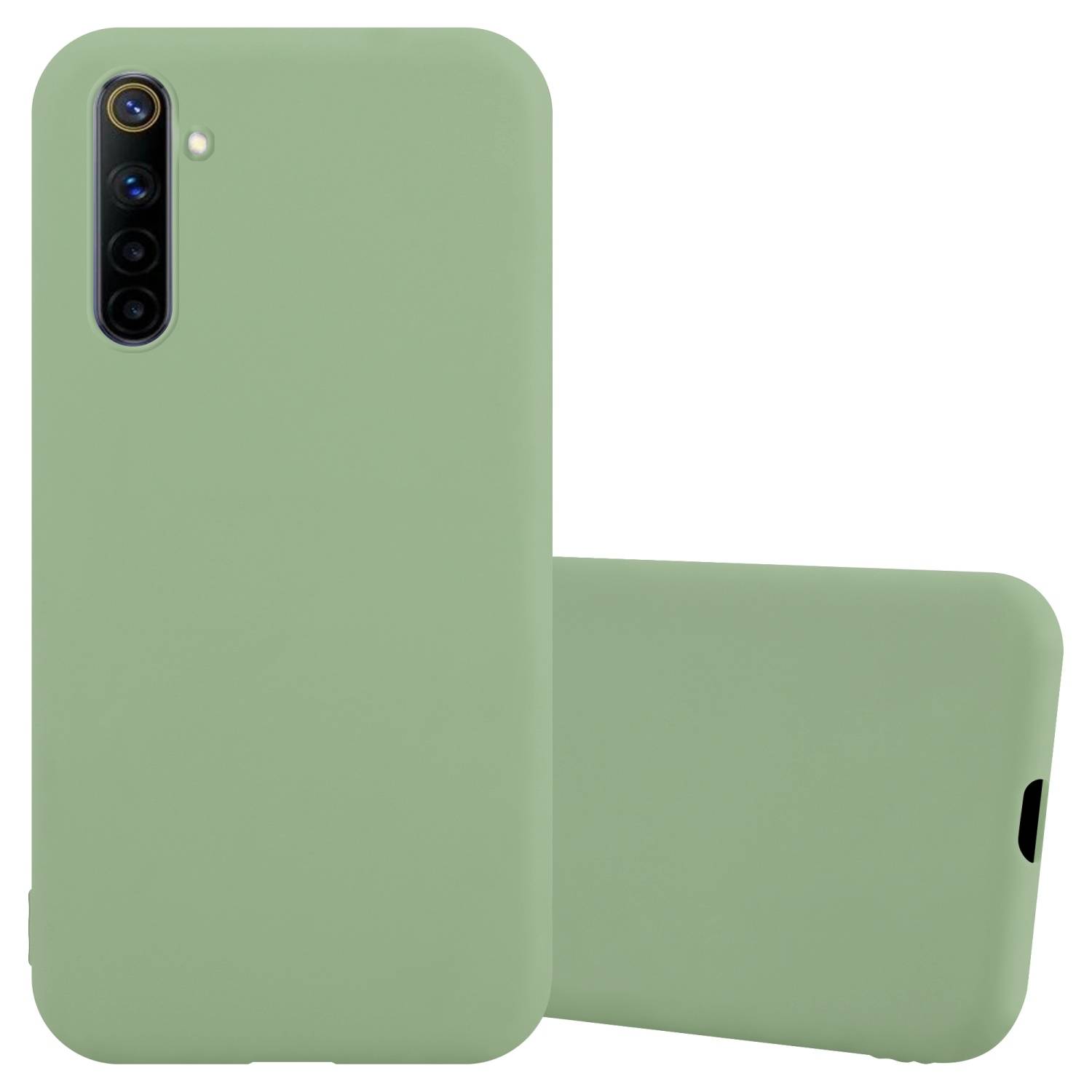 Cadorabo Hülle für Realme 6 4G / 6s Schutzhülle in Grün Handyhülle TPU Silikon Etui Case Cover