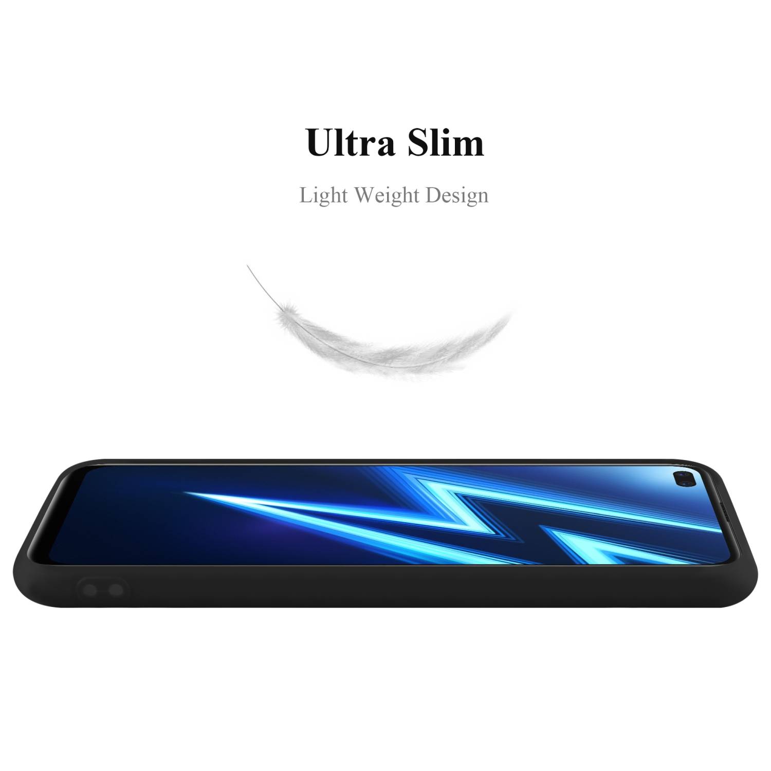 Cadorabo Hülle für Realme 6 PRO Schutzhülle in Schwarz Handyhülle TPU Silikon Etui Case Cover