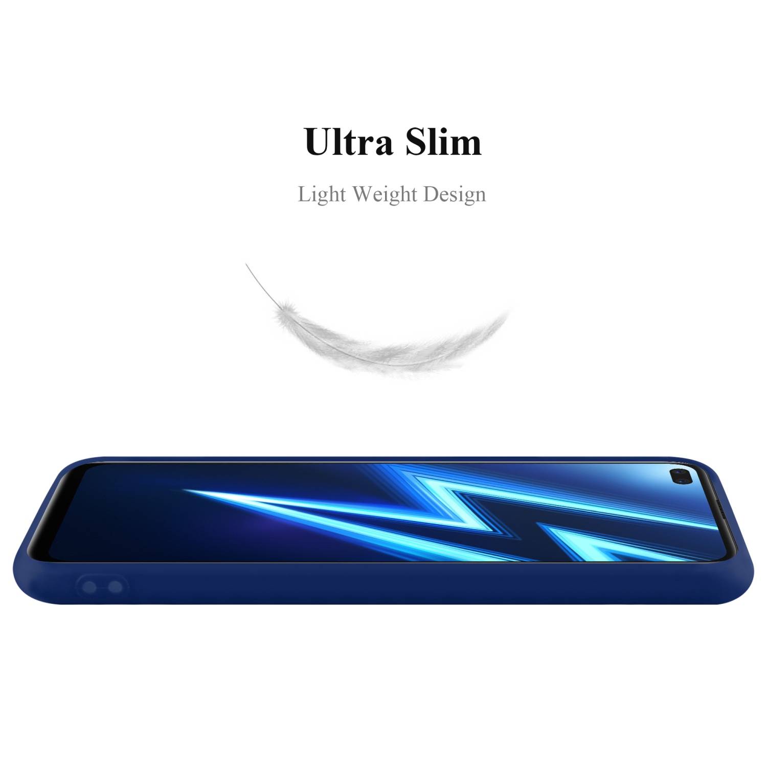 Cadorabo Hülle für Realme 6 PRO Schutzhülle in Blau Handyhülle TPU Silikon Etui Case Cover