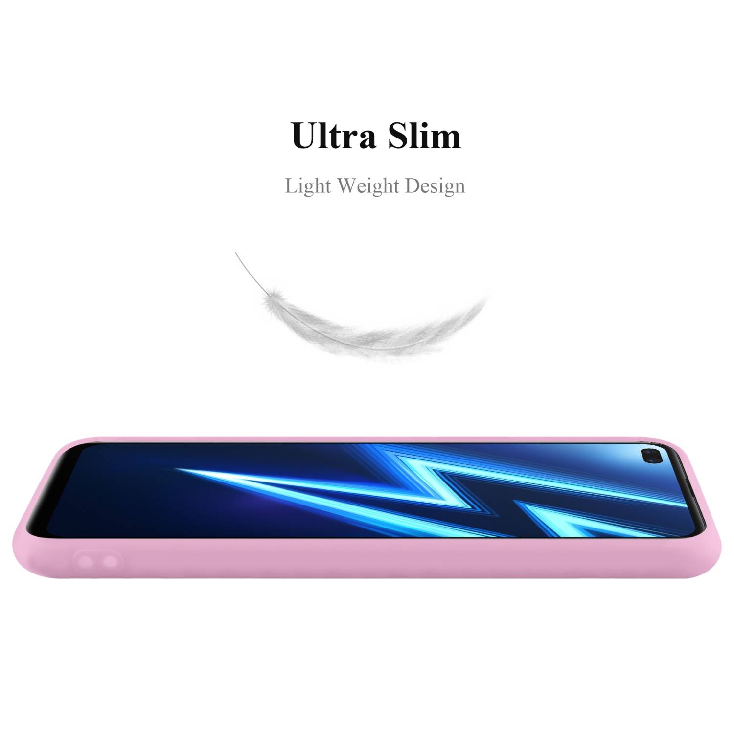 Cadorabo Hülle für Realme 6 PRO Schutzhülle in Rosa Handyhülle TPU Silikon Etui Case Cover