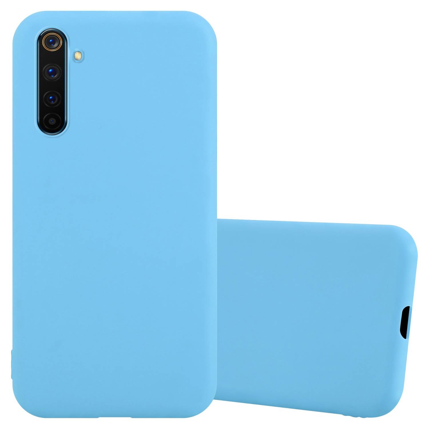 Cadorabo Hülle für Realme 6 PRO Schutzhülle in Blau Handyhülle TPU Silikon Etui Case Cover