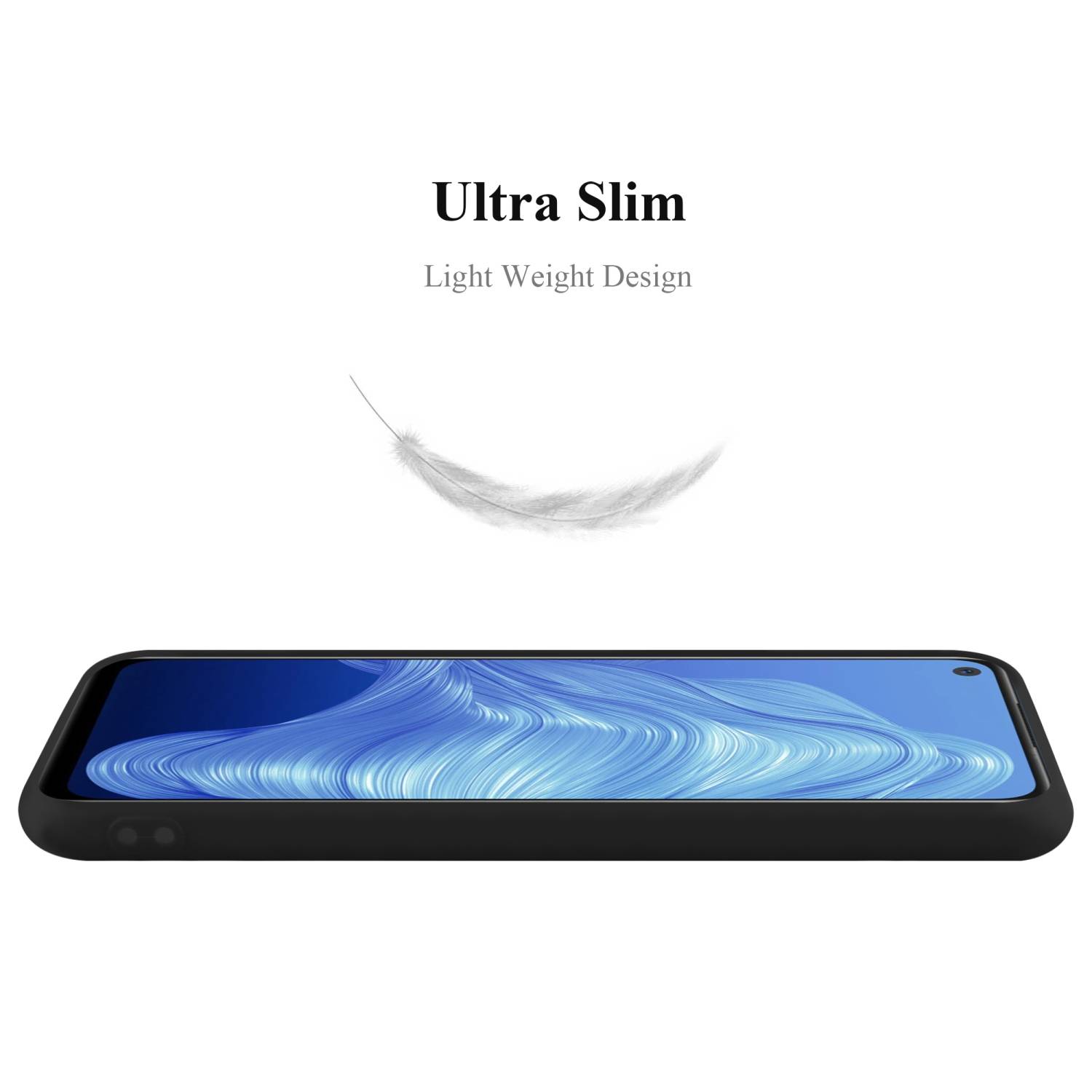 Cadorabo Hülle für Realme 7 5G Schutzhülle in Schwarz Handyhülle TPU Silikon Etui Case Cover