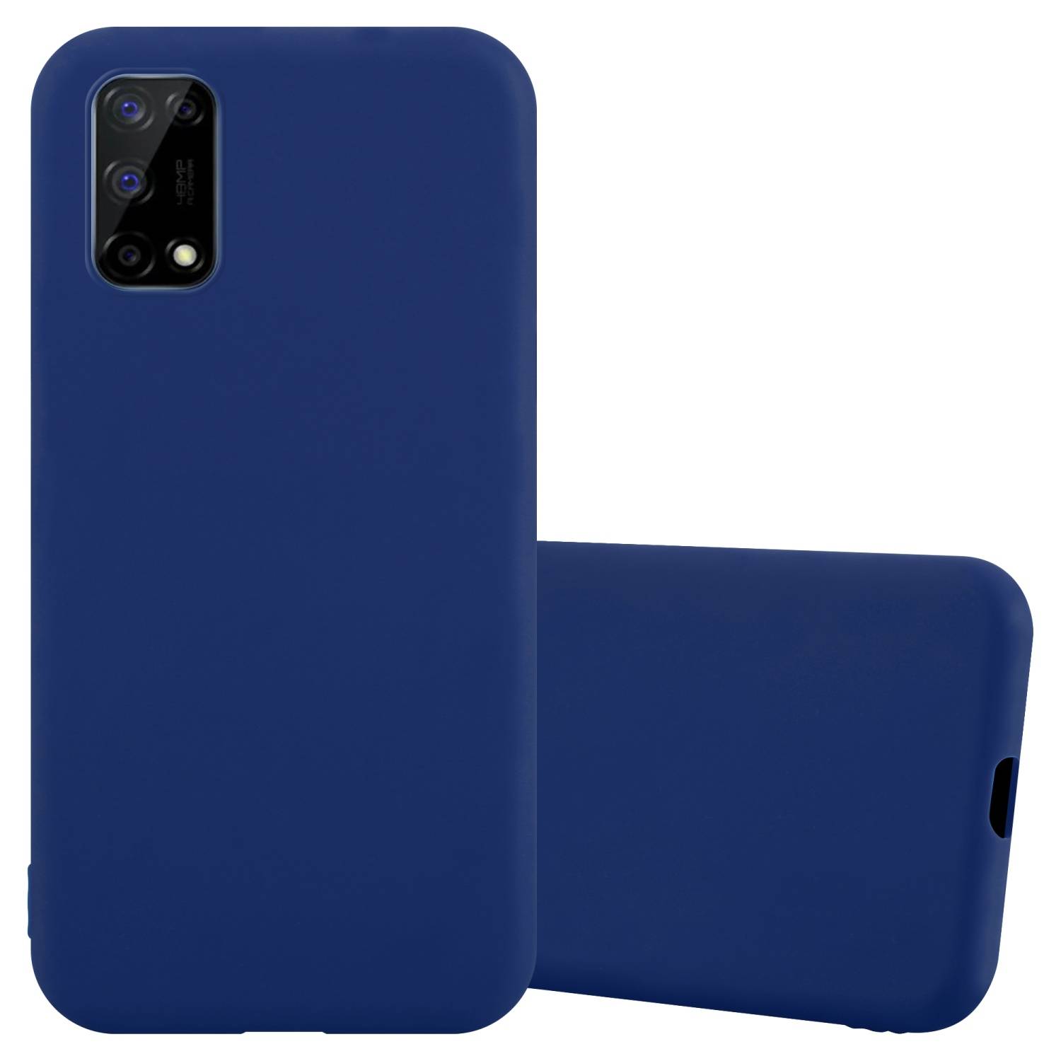 Cadorabo Hülle für Realme 7 5G Schutzhülle in Blau Handyhülle TPU Silikon Etui Case Cover
