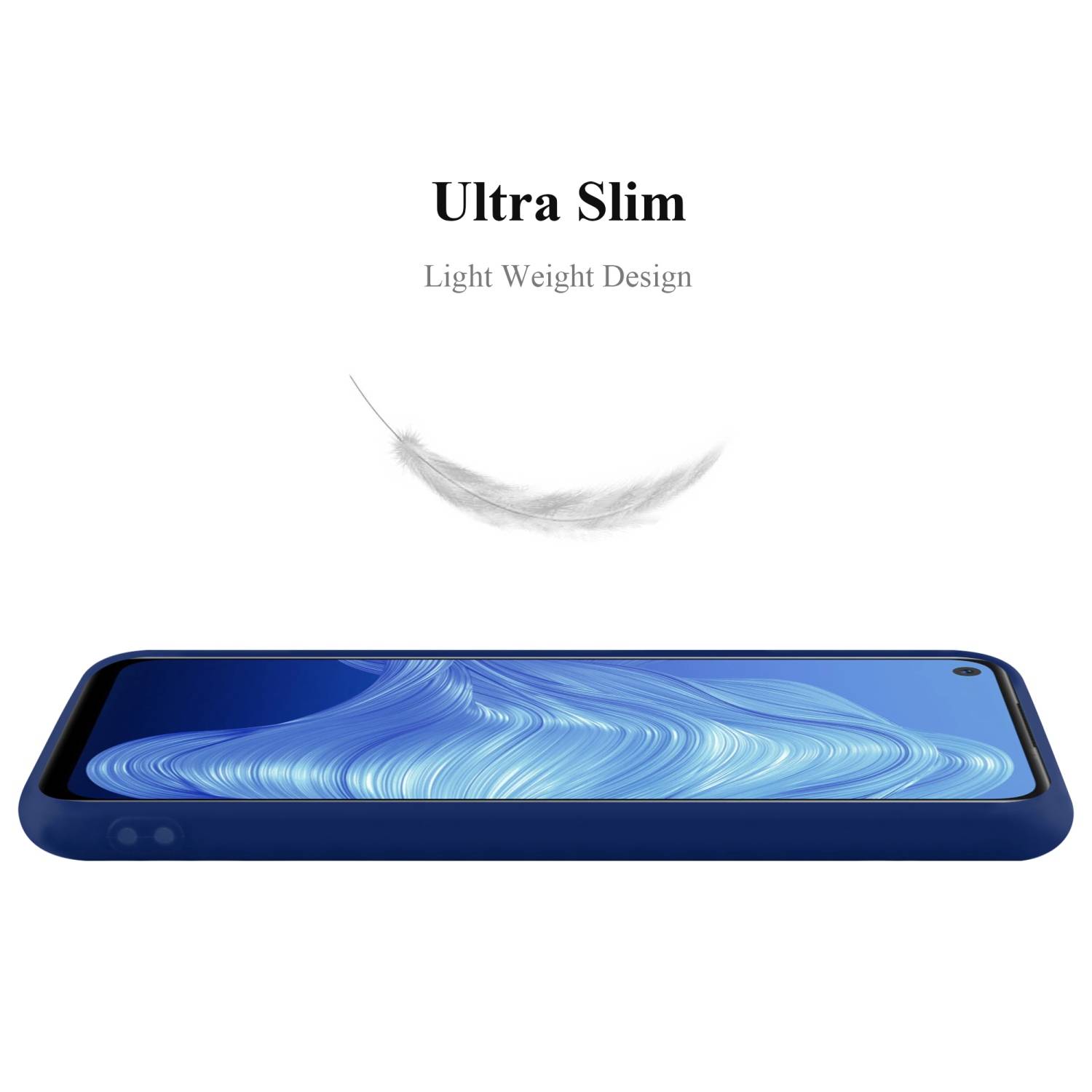 Cadorabo Hülle für Realme 7 5G Schutzhülle in Blau Handyhülle TPU Silikon Etui Case Cover