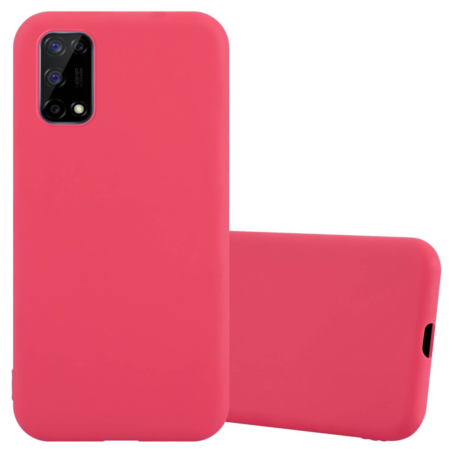 Cadorabo Hülle für Realme 7 5G Schutzhülle in Rot Handyhülle TPU Silikon Etui Case Cover