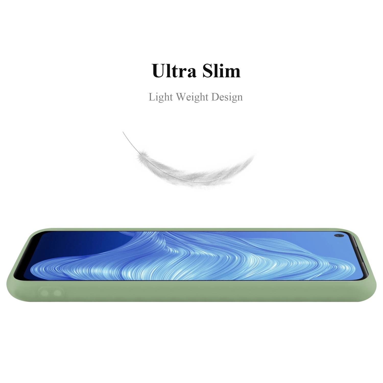 Cadorabo Hülle für Realme 7 5G Schutzhülle in Grün Handyhülle TPU Silikon Etui Case Cover