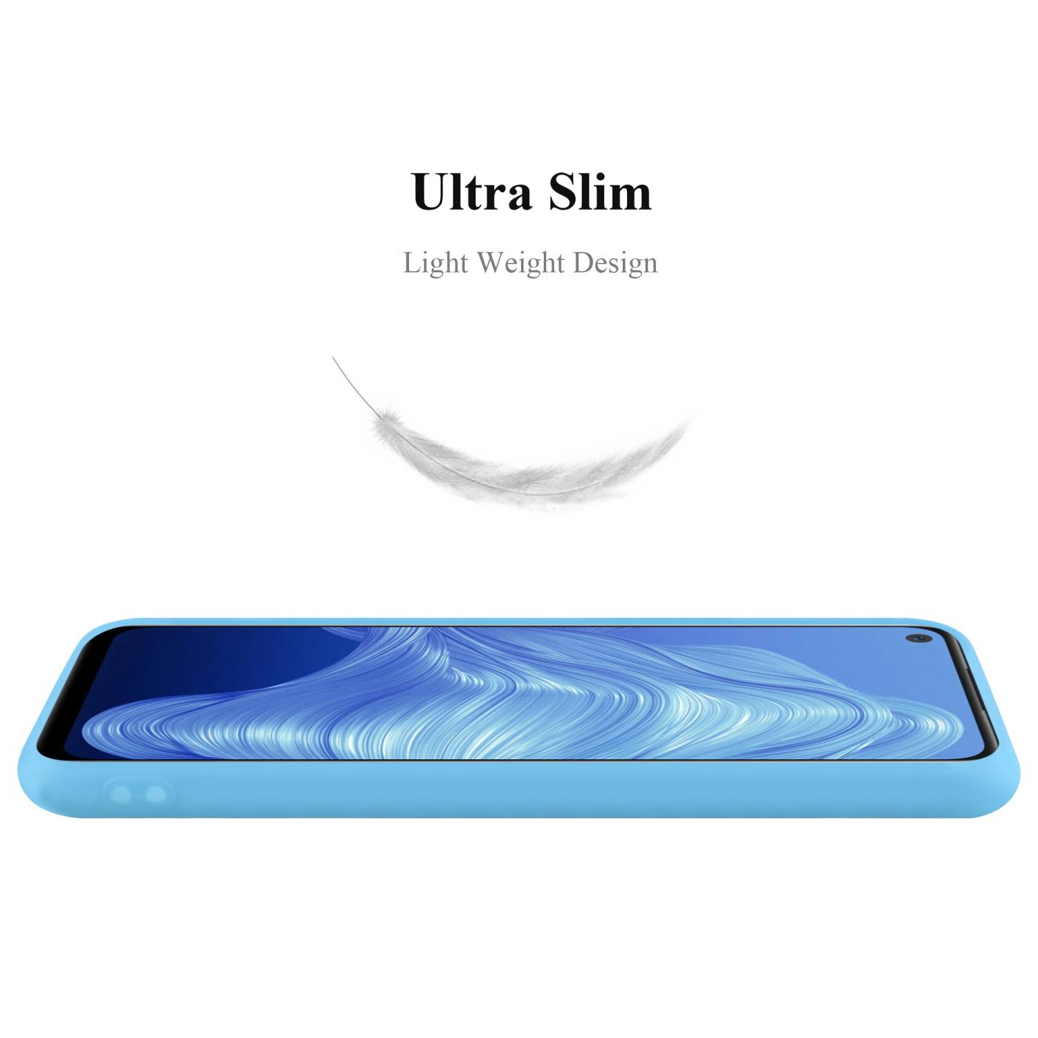 Cadorabo Hülle für Realme 7 5G Schutzhülle in Blau Handyhülle TPU Silikon Etui Case Cover
