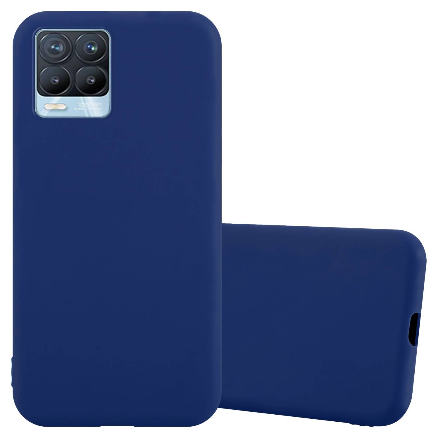 Cadorabo Hülle für Realme 8 4G / 8 PRO Schutzhülle in Blau Handyhülle TPU Silikon Etui Case Cover