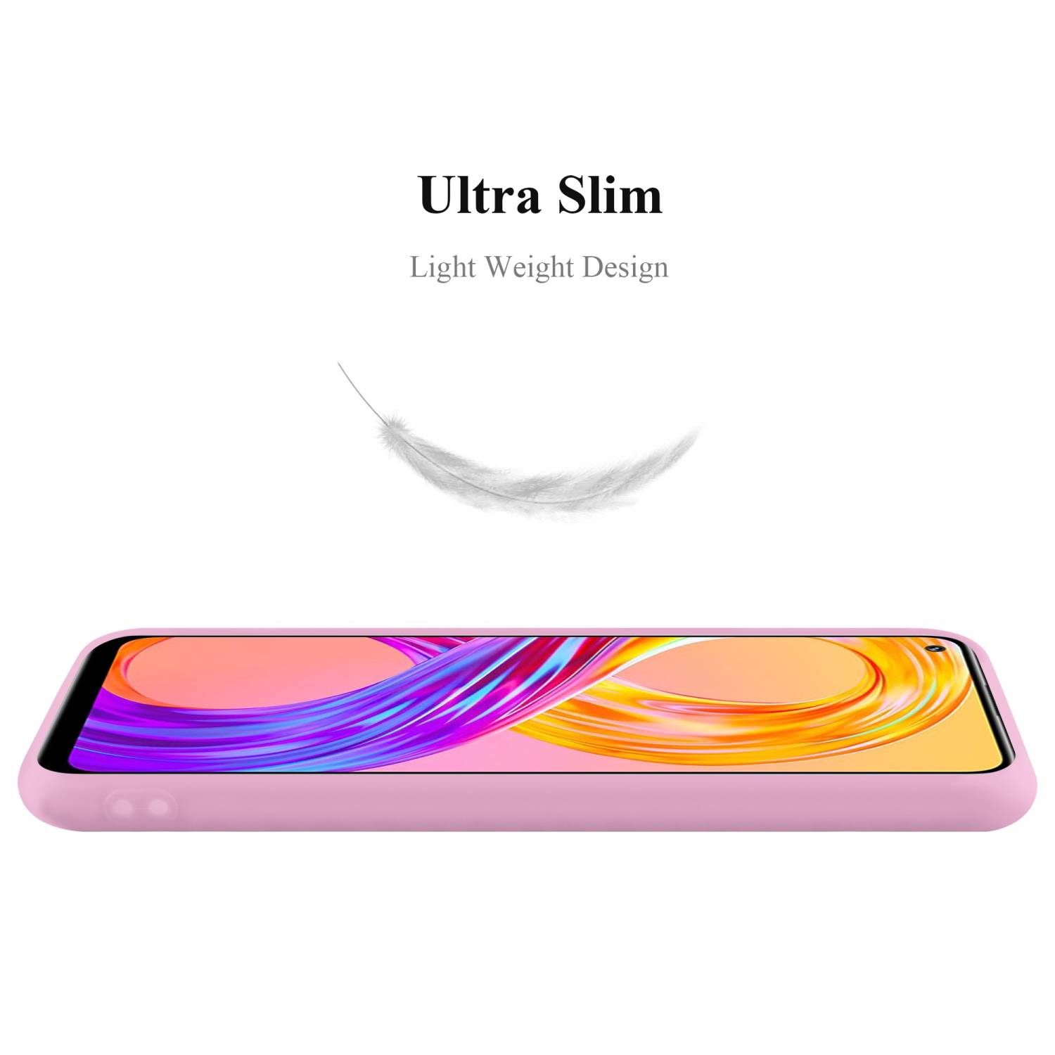 Cadorabo Hülle für Realme 8 4G / 8 PRO Schutzhülle in Rosa Handyhülle TPU Silikon Etui Case Cover