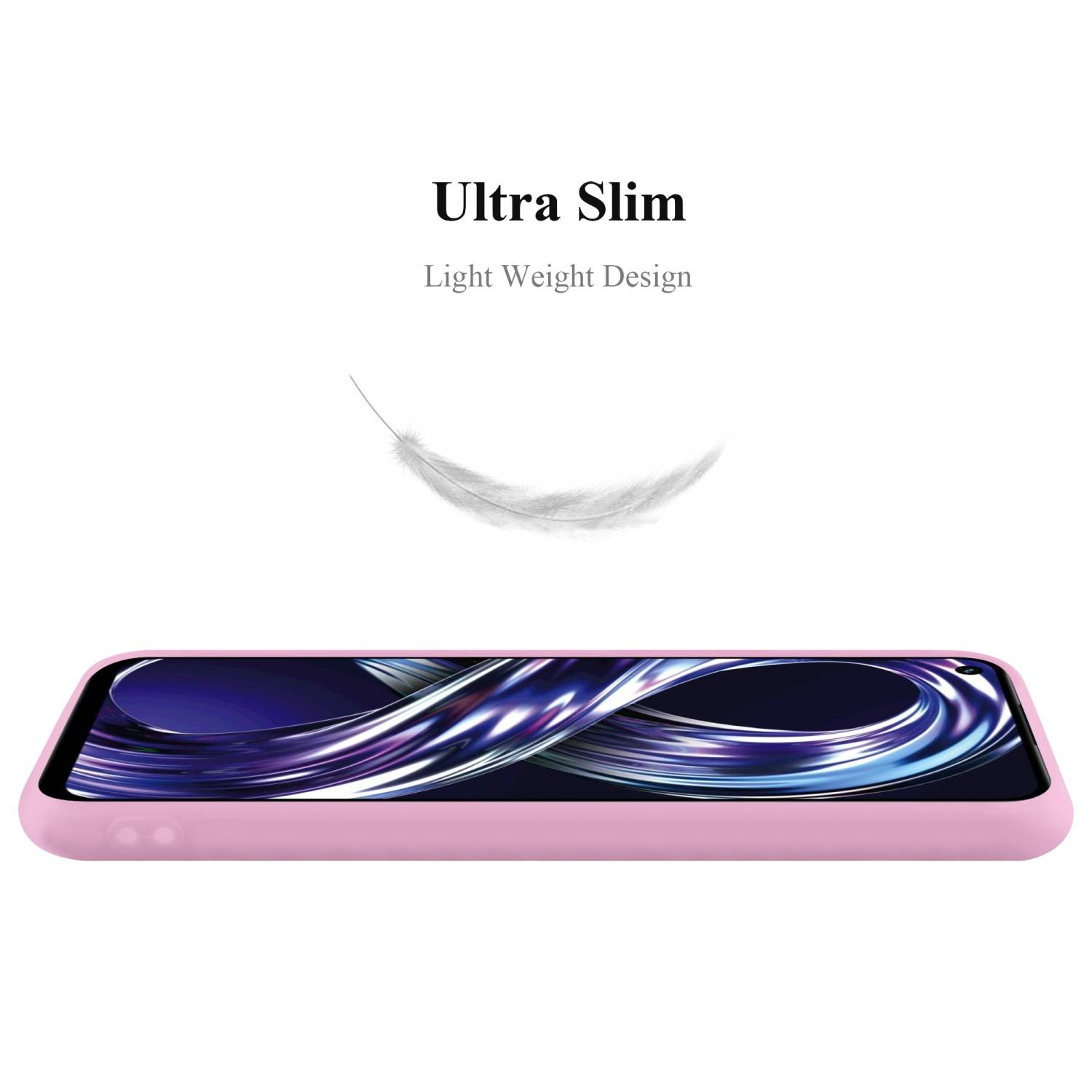 Cadorabo Hülle für Realme 8i / Narzo 50 4G Schutzhülle in Rosa Handyhülle TPU Silikon Etui Case Cover