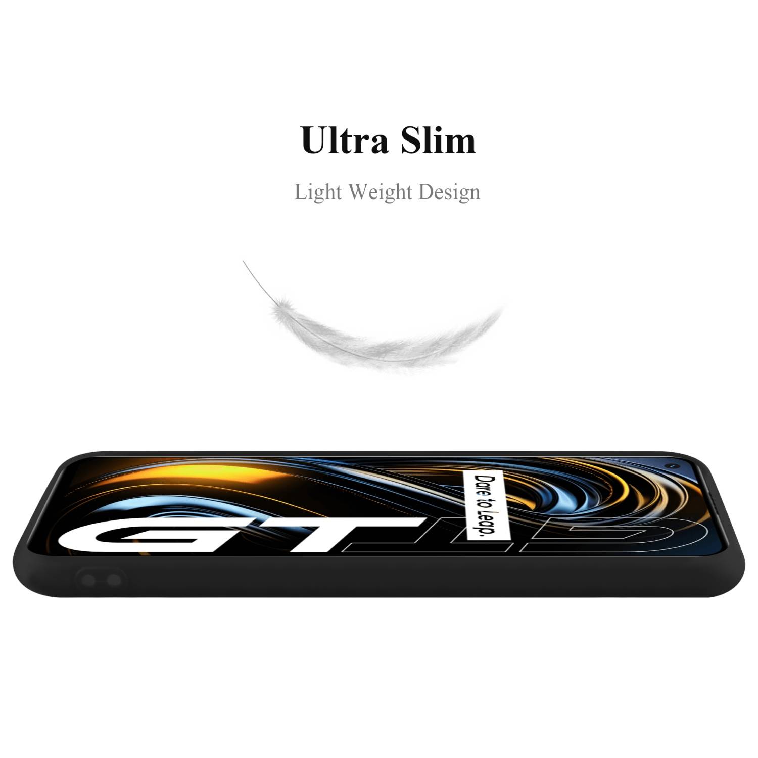 Cadorabo Hülle für Realme GT / GT Neo 2T / Q3 PRO Schutzhülle in Schwarz Handyhülle TPU Silikon Etui Case Cover